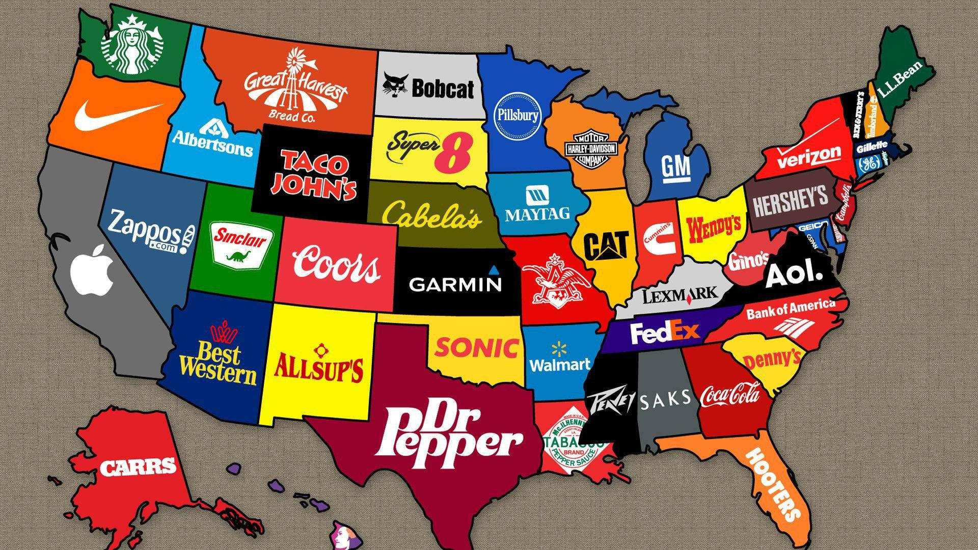 Map Of Famous Brands