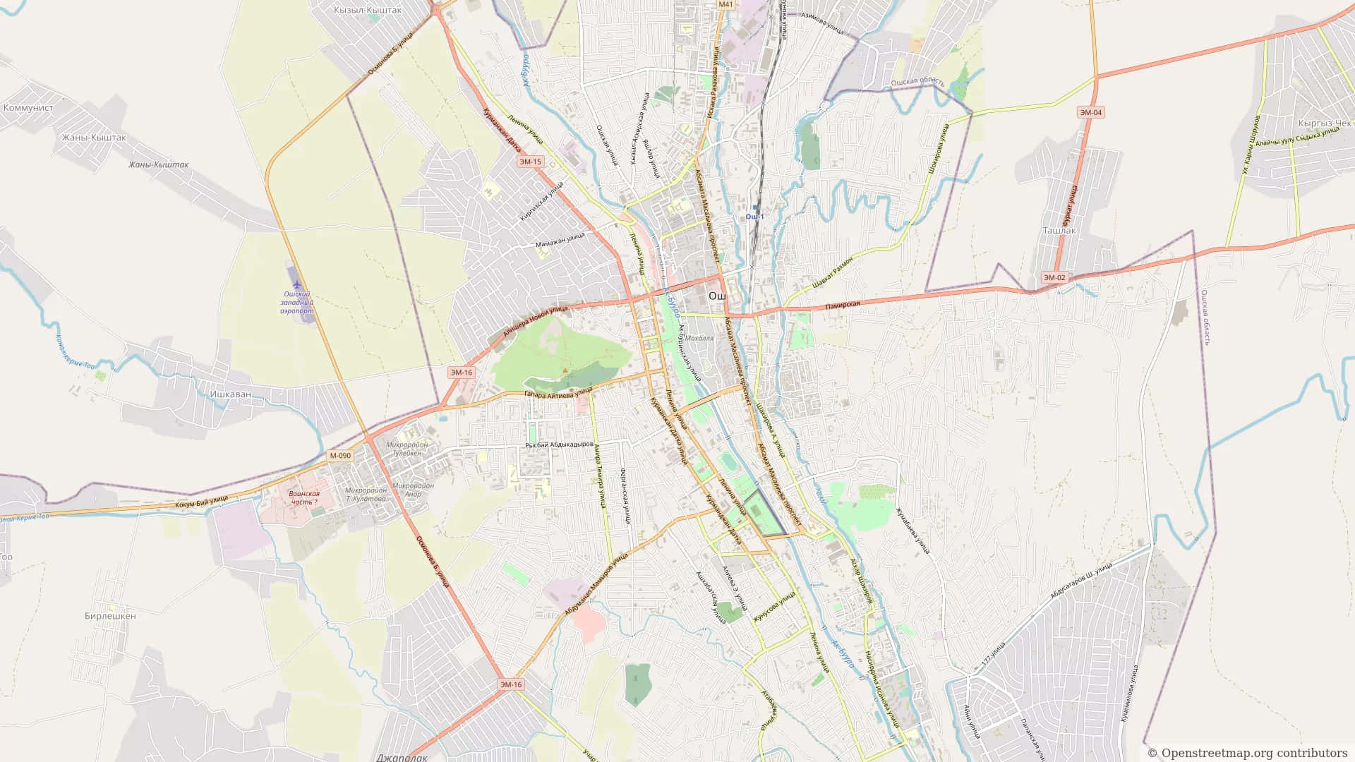 Map Of Osh Kyrgyzstan Background