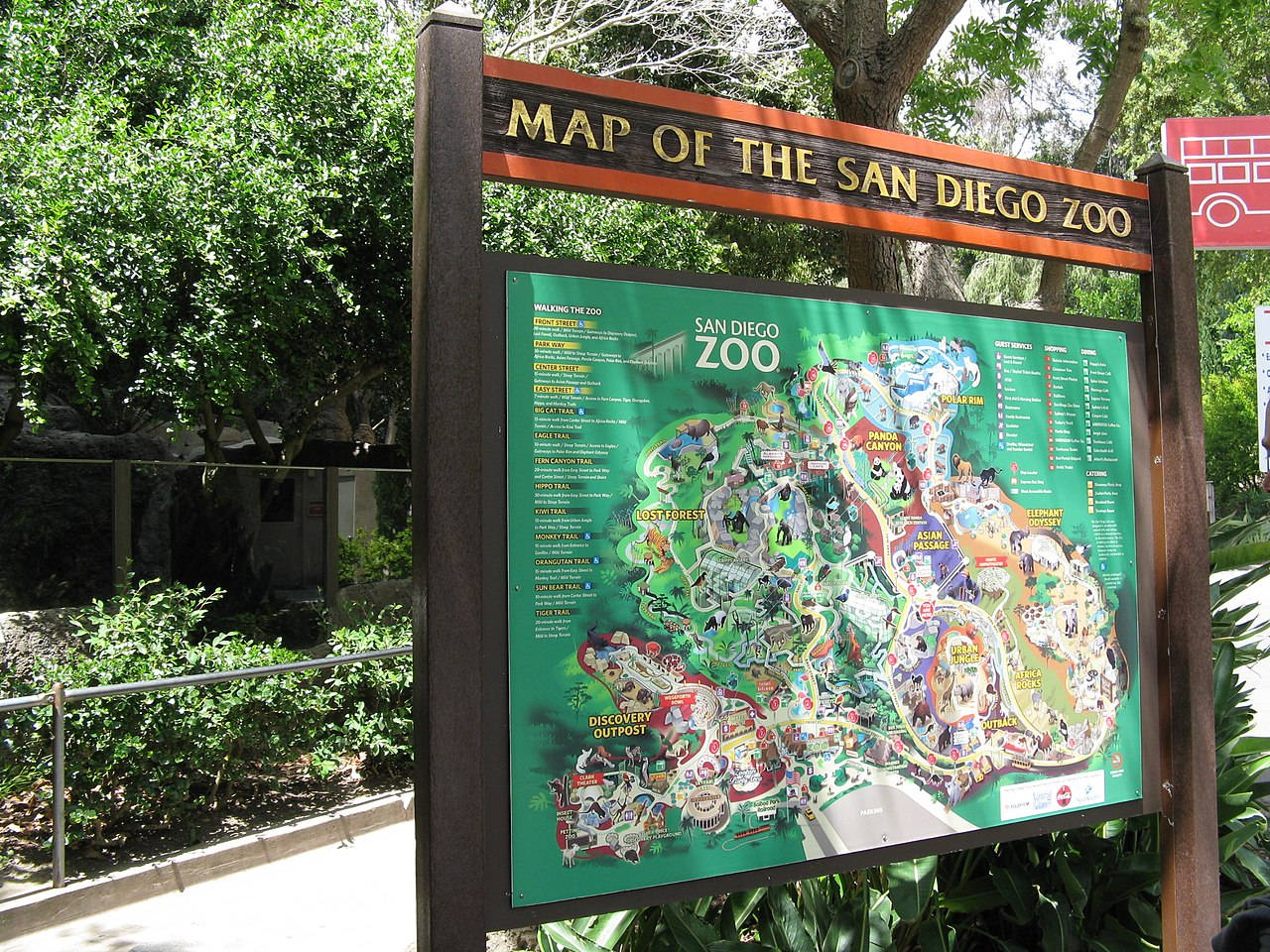 Map Of San Diego Zoo Background