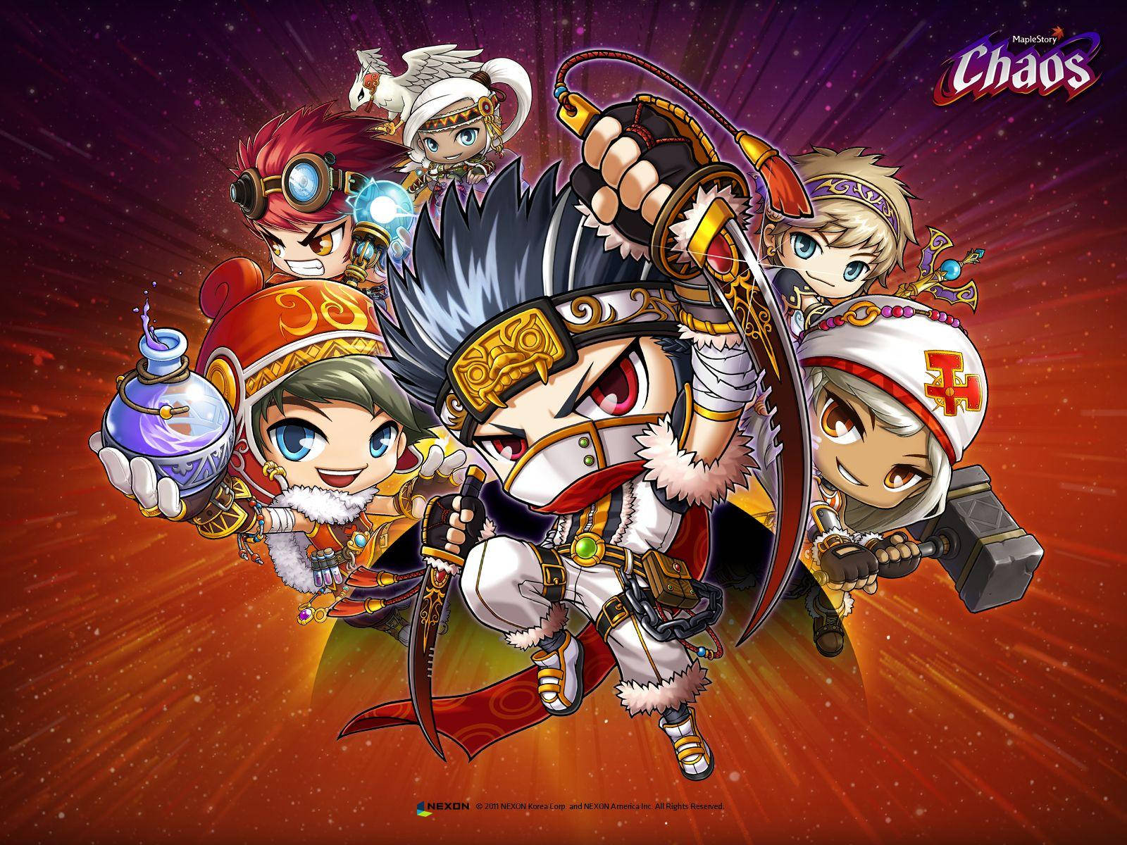 Maplestory On Red Background