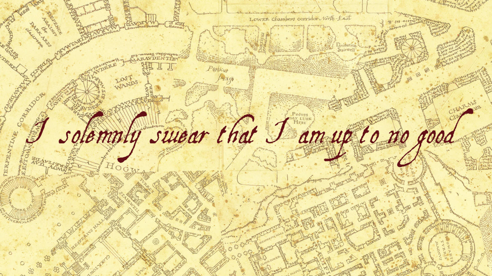 Marauders Map Iconic Quote Background