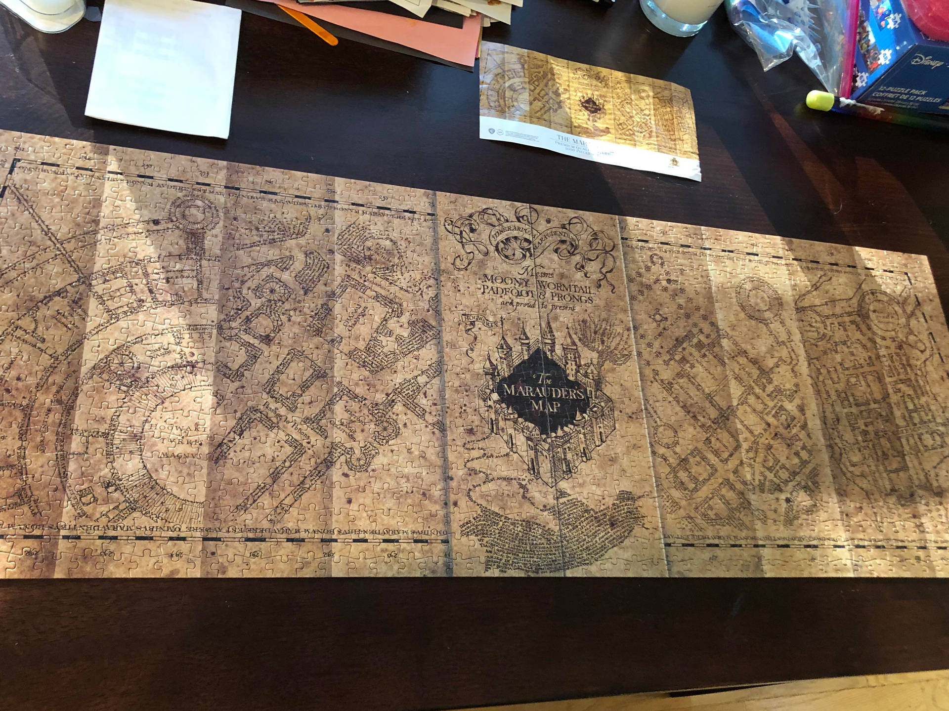 Marauders Map On Table Background