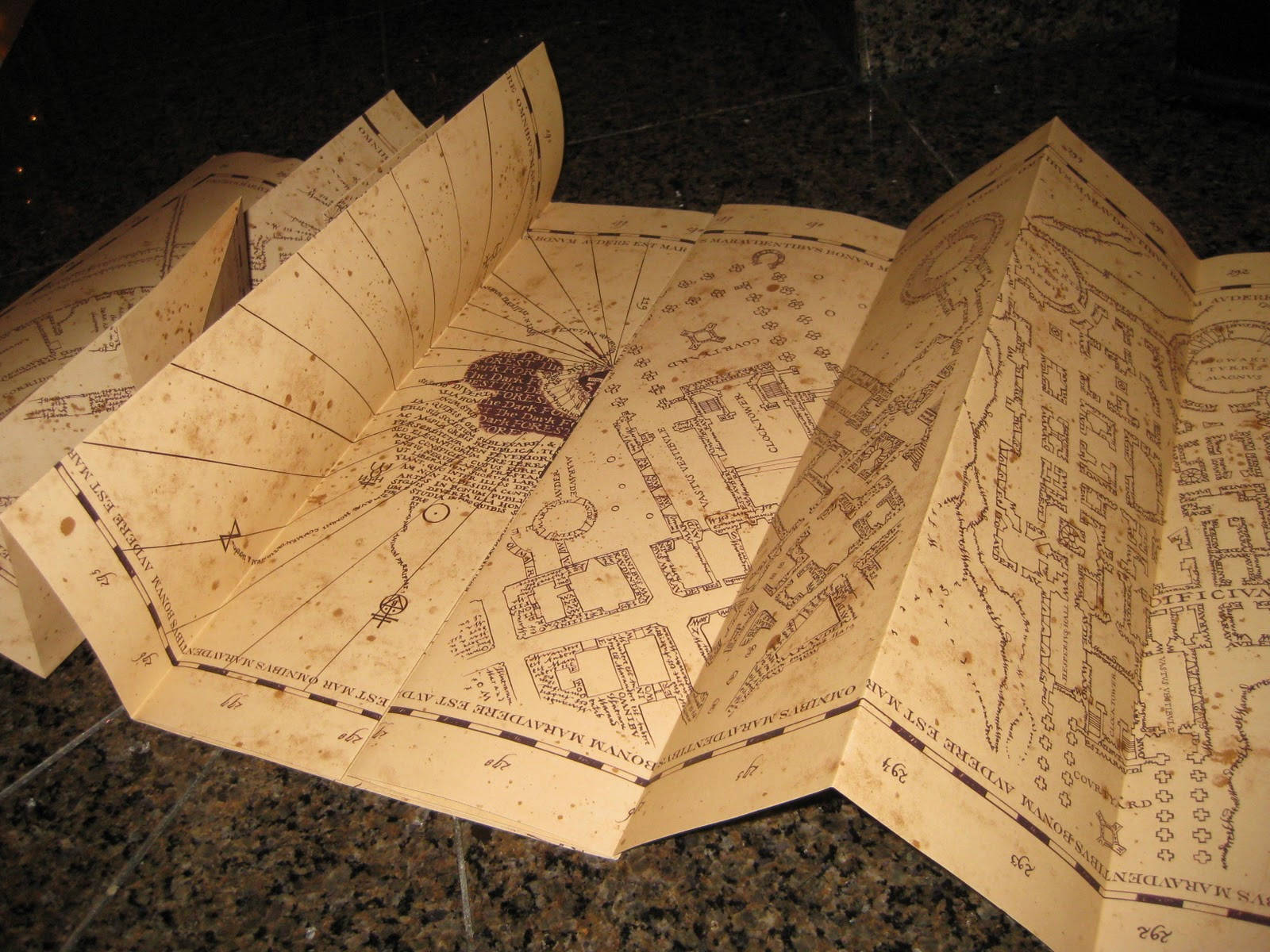 Marauders Map On The Floor Background