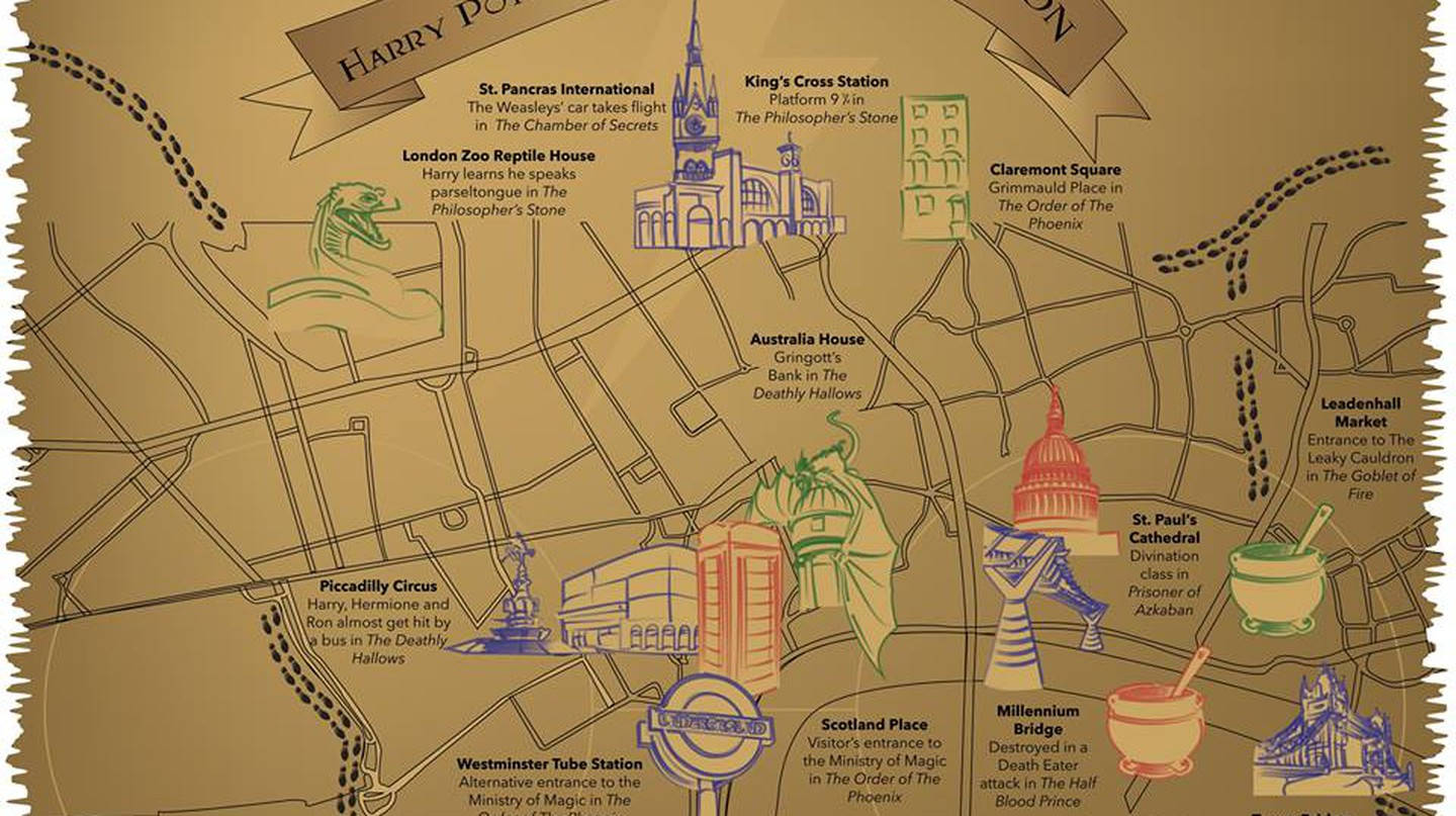 Marauders Map With Giant Icons Background