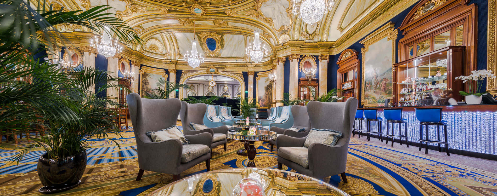 Marble And Gold Casino De Monte Carlo Background