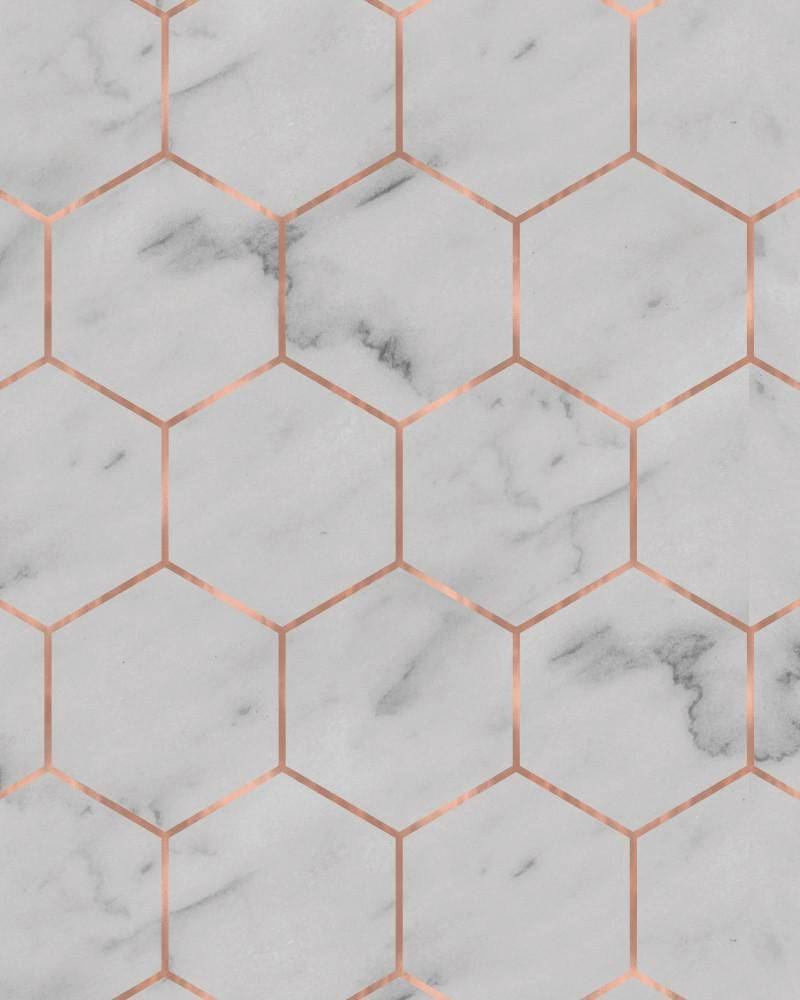 Marble Hexagon Tiles Background