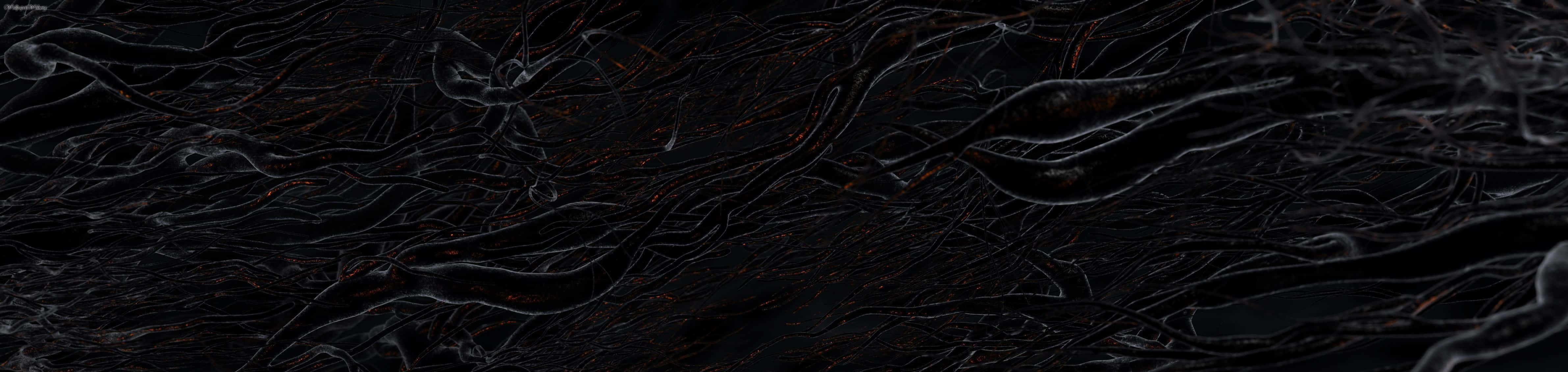 Marble Lines Dark Triple Monitor Background