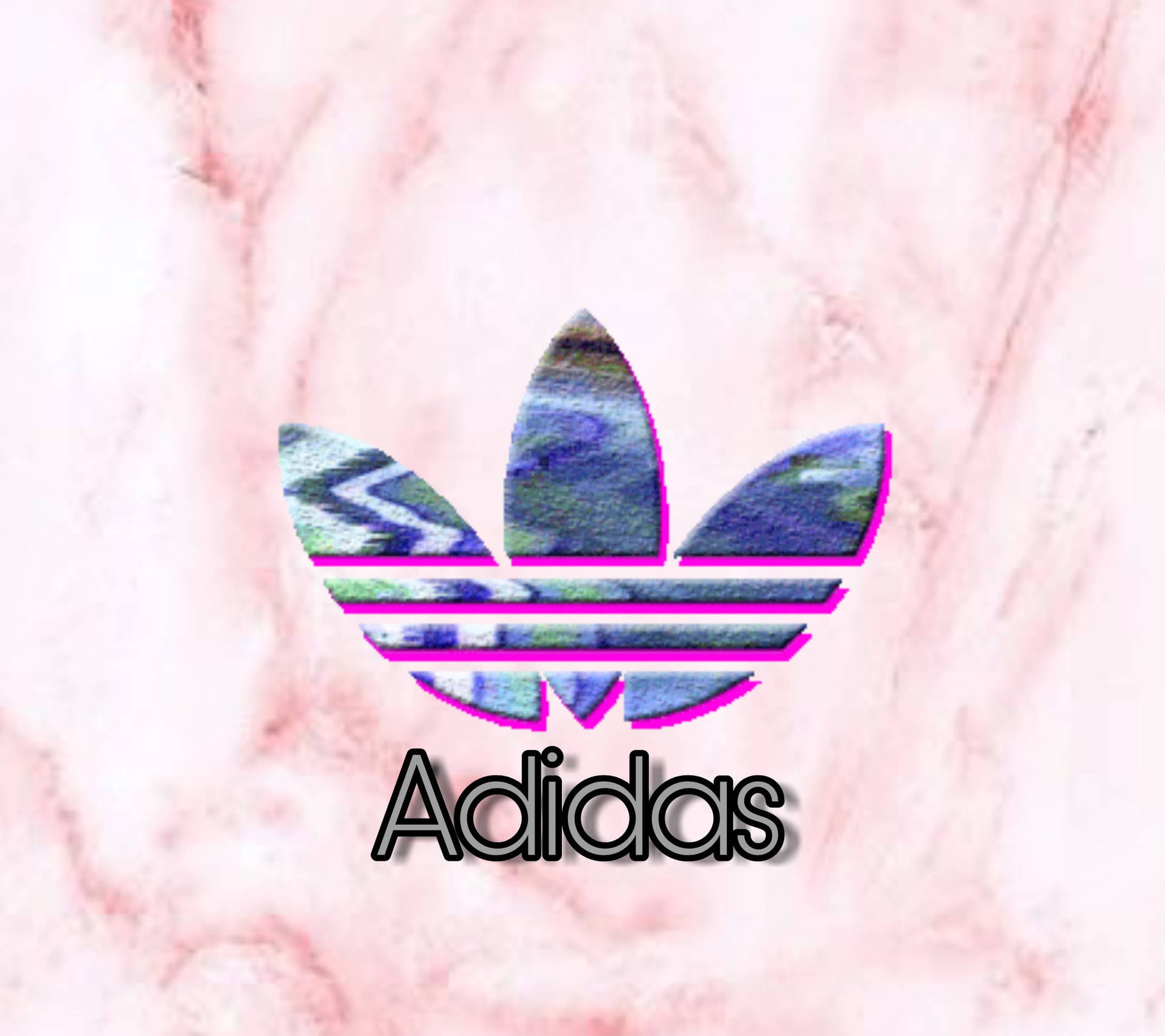 Marble Pink Adidas Logo Background
