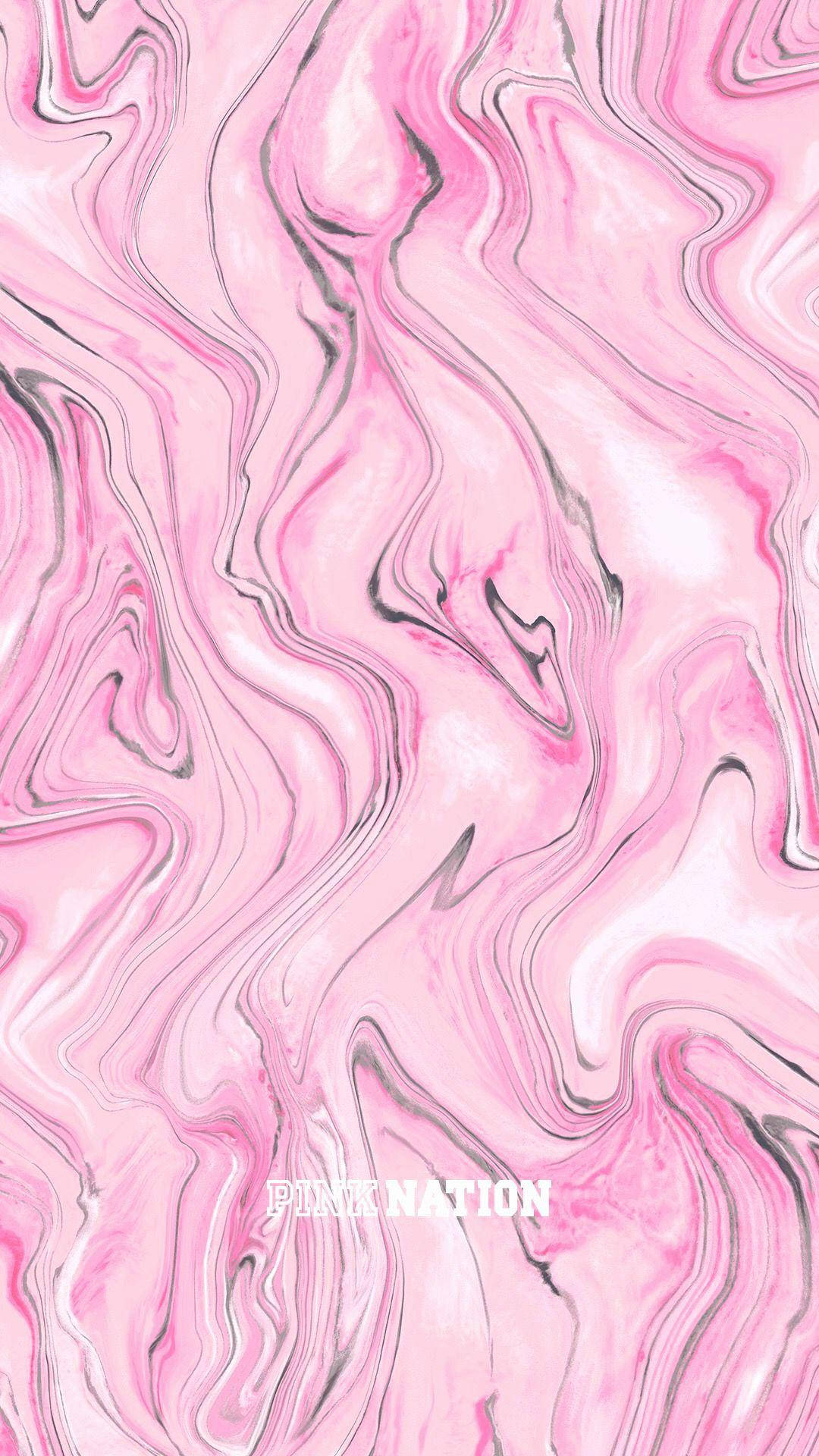 Marble Pink And Black Wavy Patterns Pink Nation Background