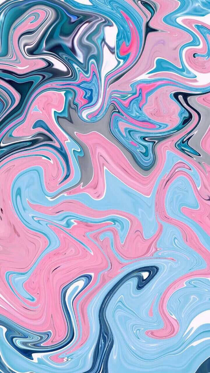 Marble Pink And Blue Liquid Pattern Background