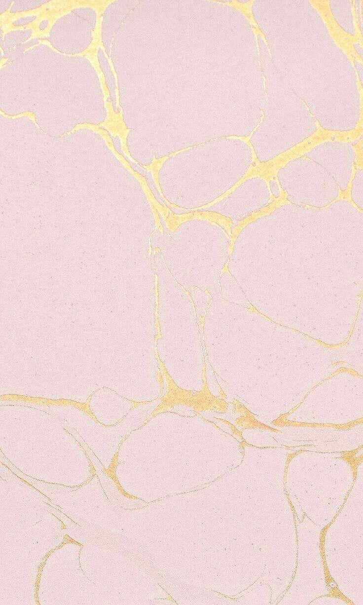 Marble Pink And Shiny Gold Cracks Background