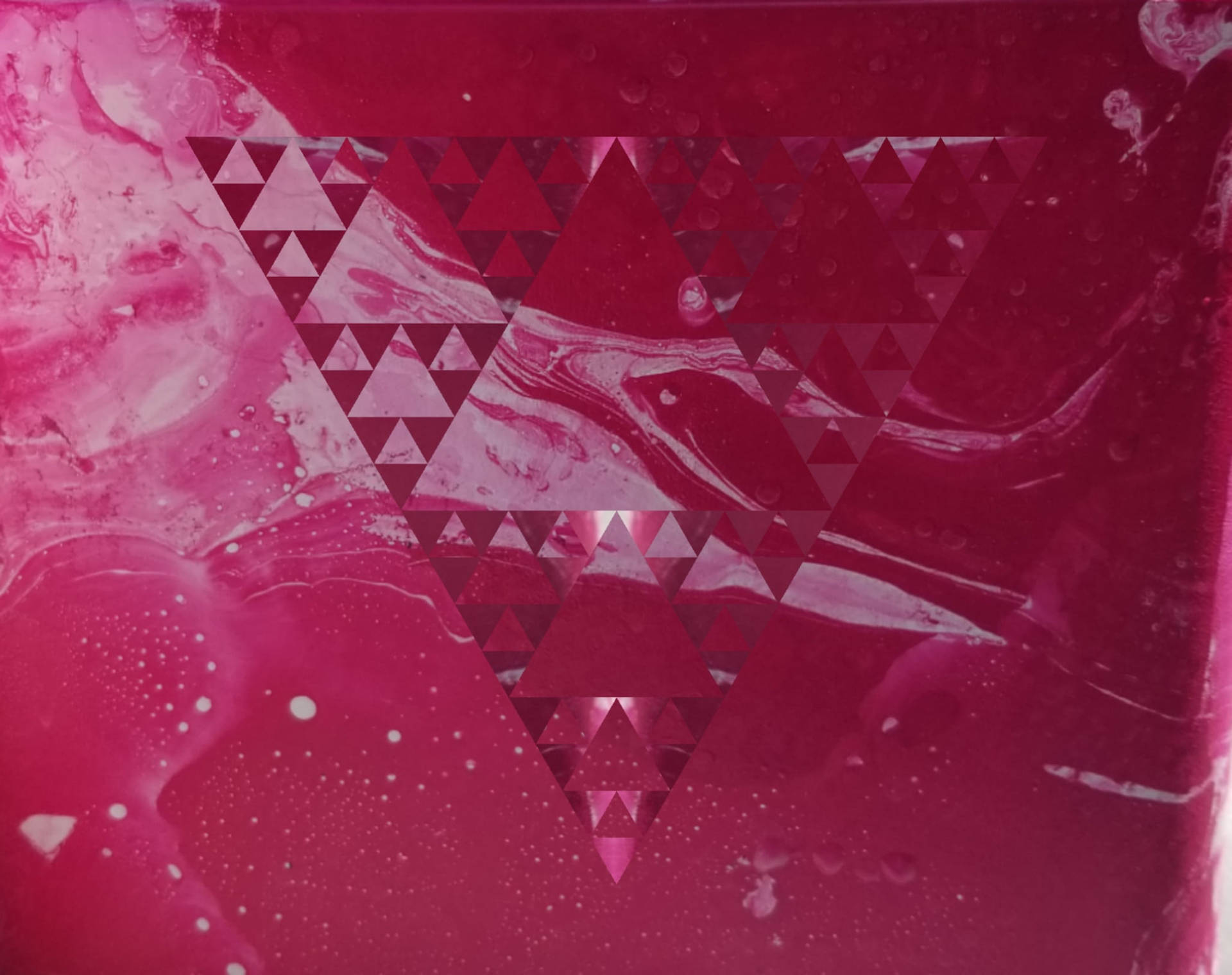 Marble Pink Triangle Patterns Background