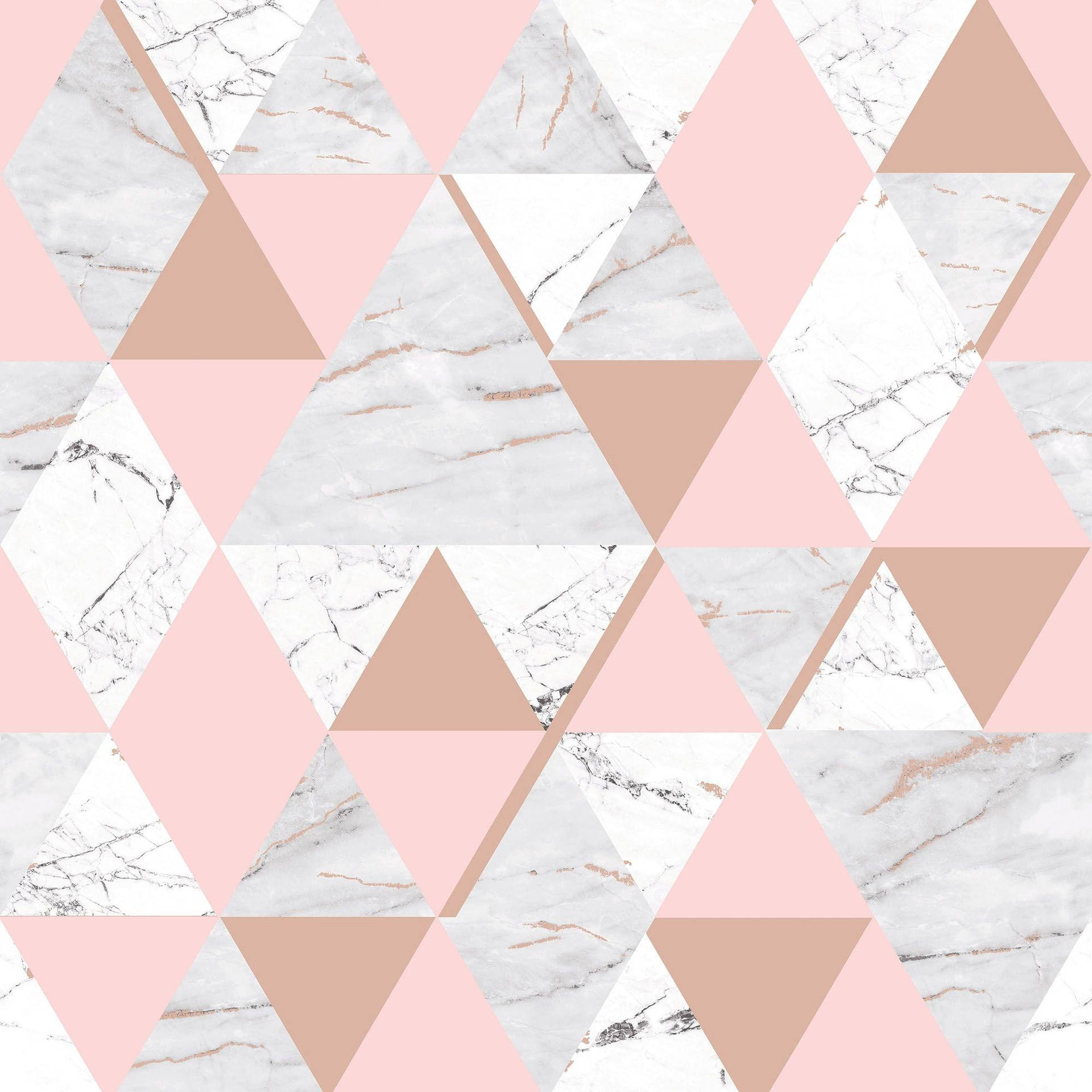 Marble Pink White Aesthetic Abstract Triangles Background