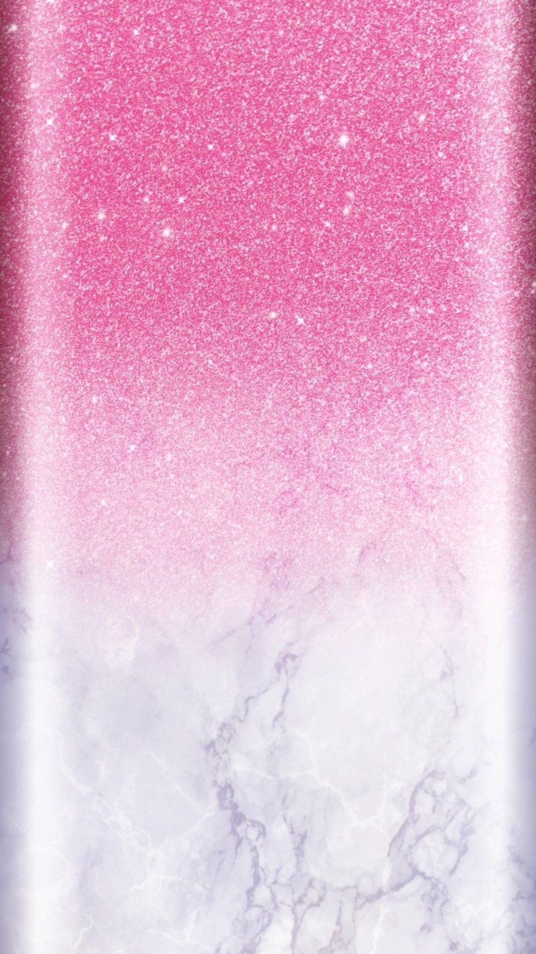 Marble Pink With Pink Glitter Background