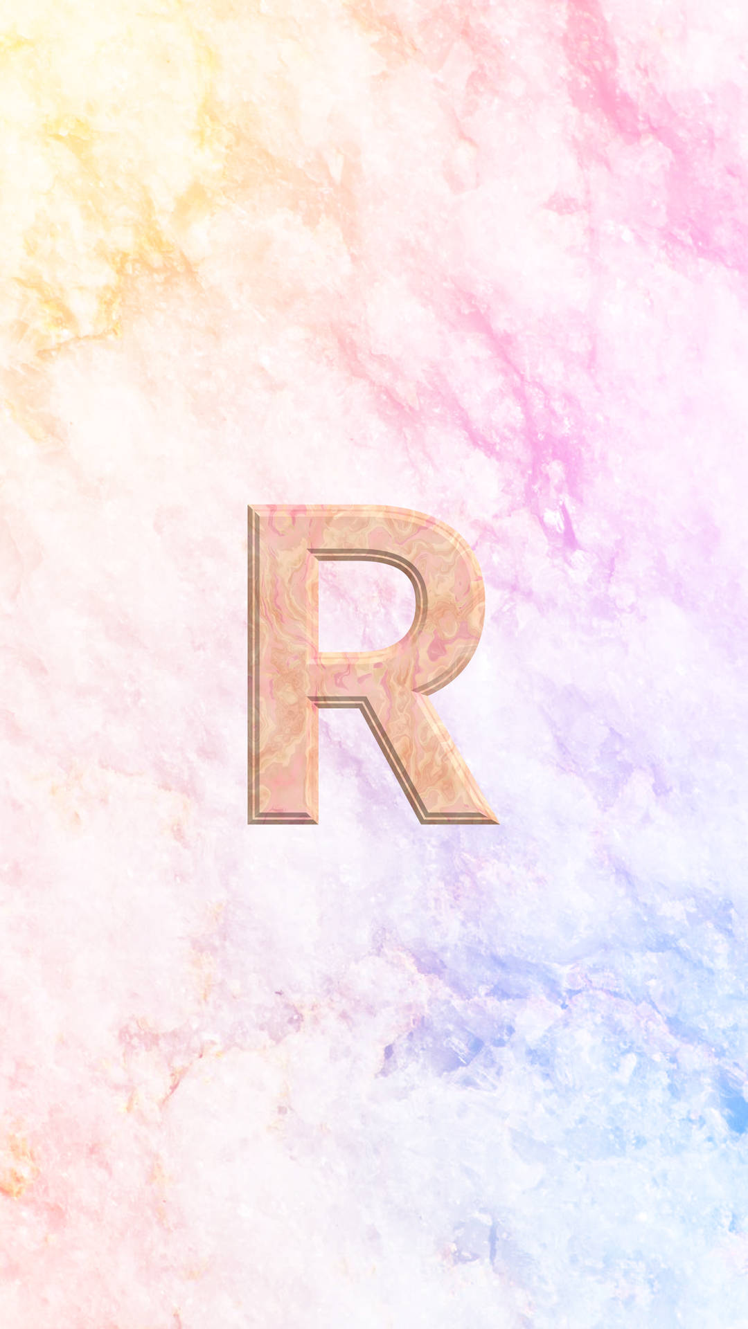 Marble Rainbow R Alphabet Background