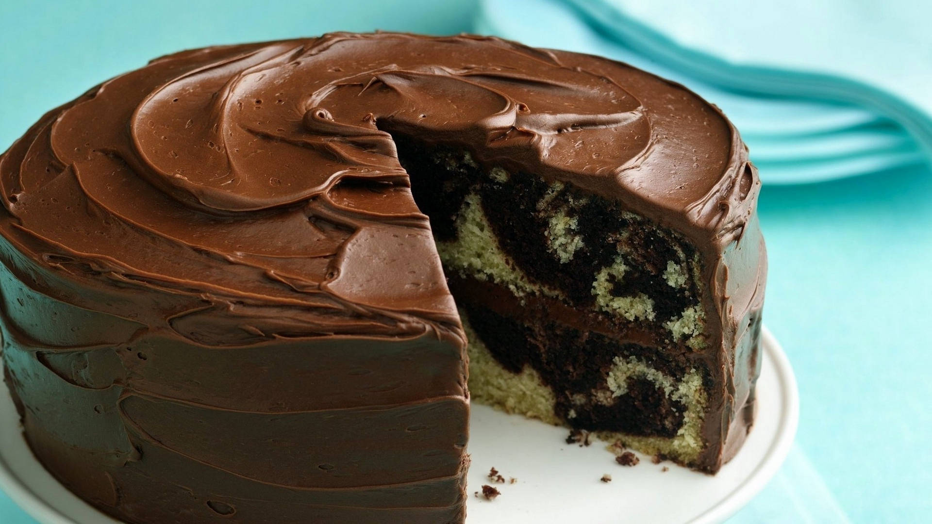 Marbled Chocolate Cake Dessert Background