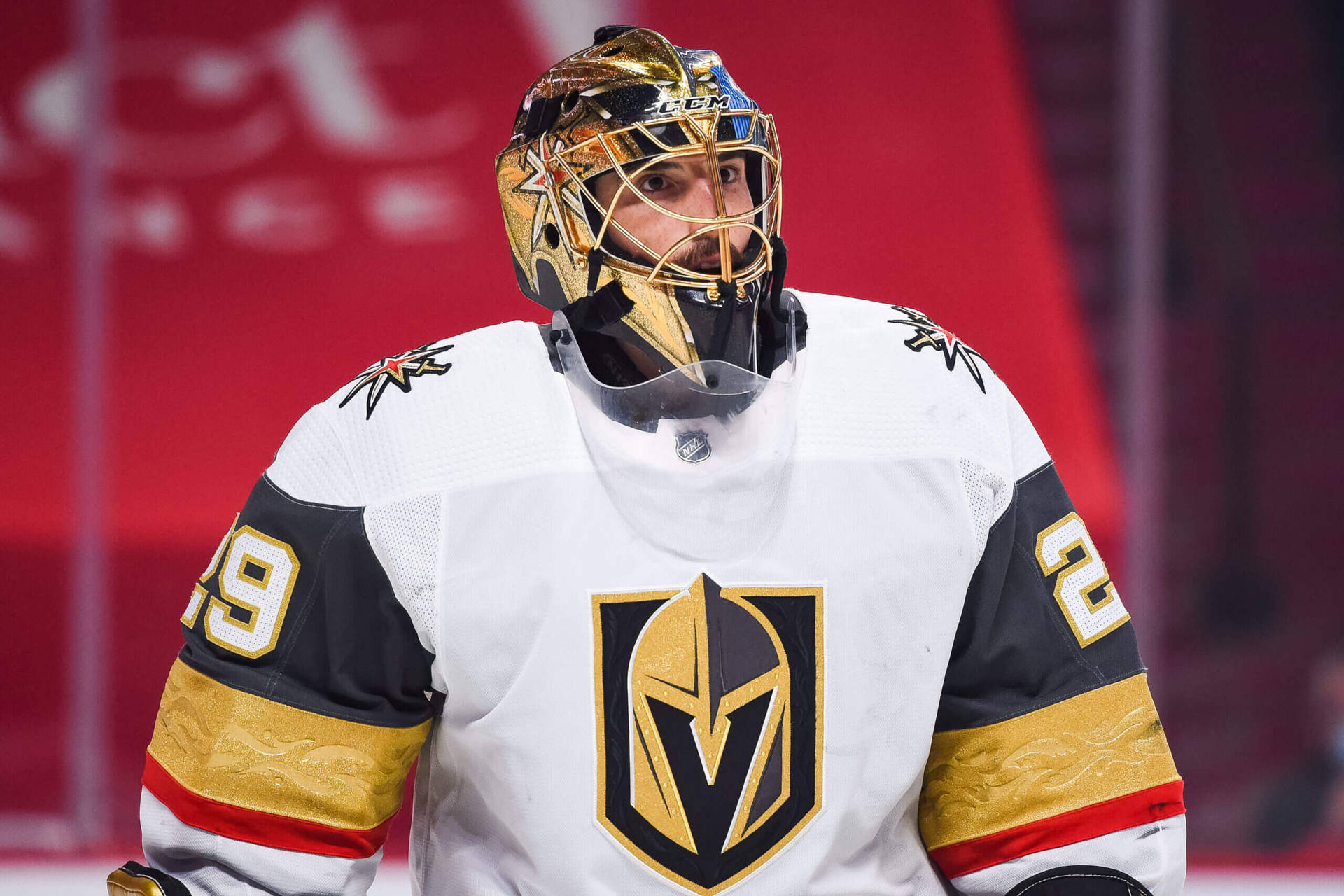 Marc-andre Fleury In Action - Vegas Golden Knights Background