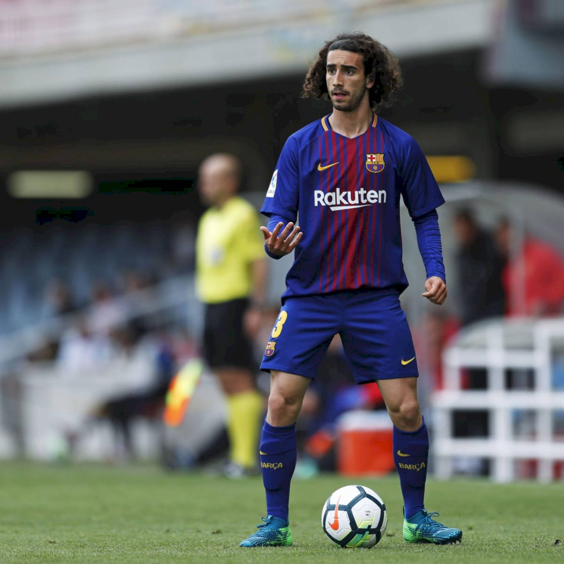 Marc Cucurella Fc Barcelona Uniform Background