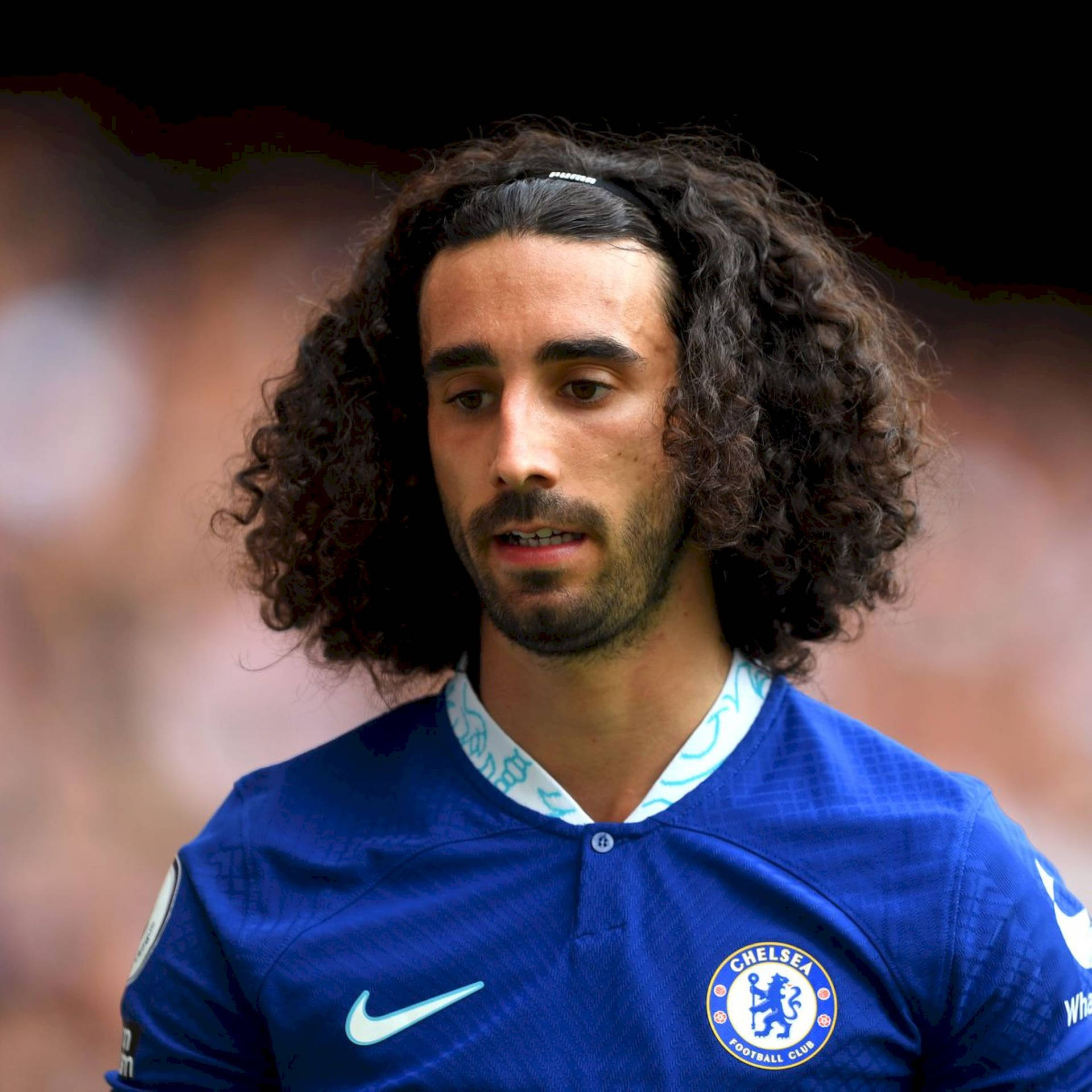 Marc Cucurella In Royal Blue Jersey Background