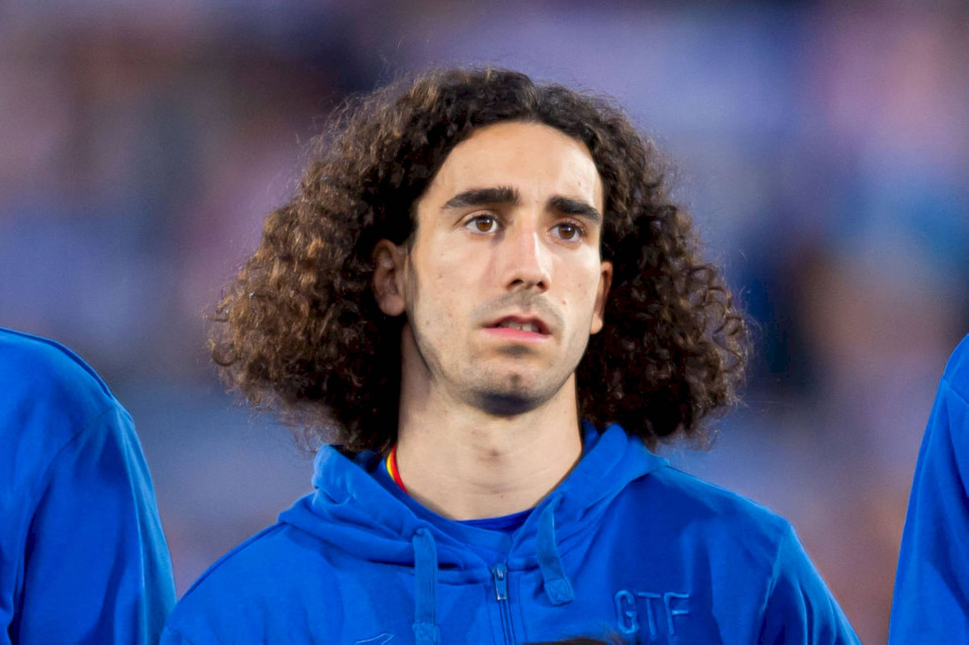 Marc Cucurella Royal Blue Hoodie Background