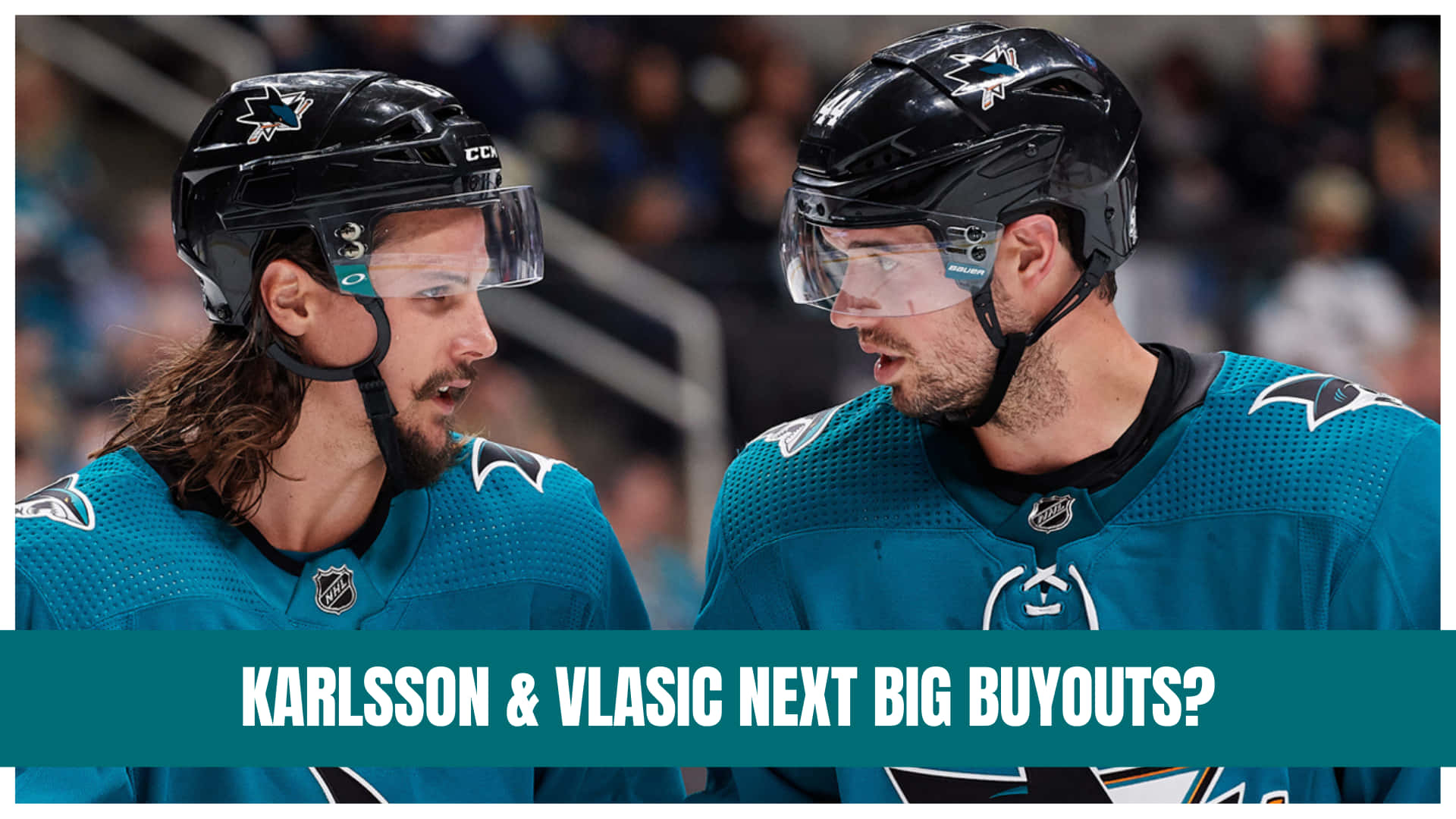 Marc-edouard Vlasic And Erik Karlsson In Action Background