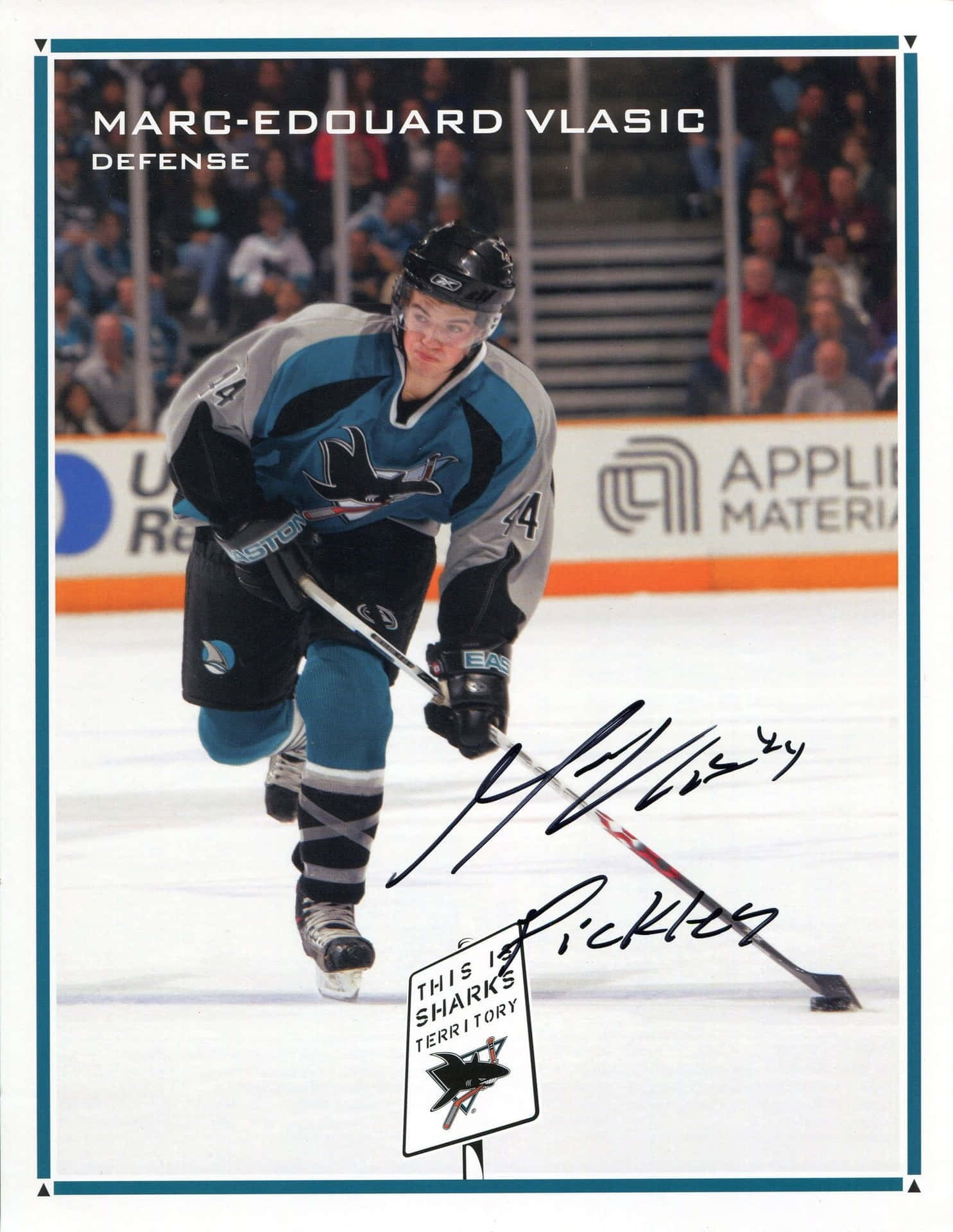 Marc Edouard Vlasic With His Autographed Memorabilia Background