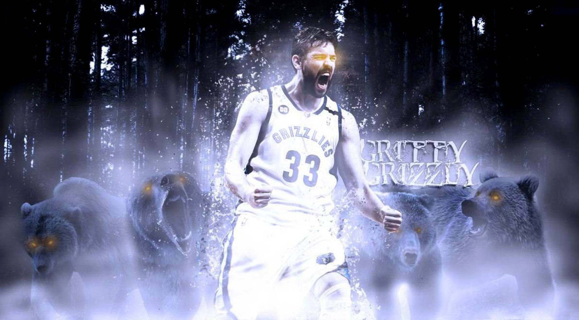 Marc Gasol Gritty Grizzly Background