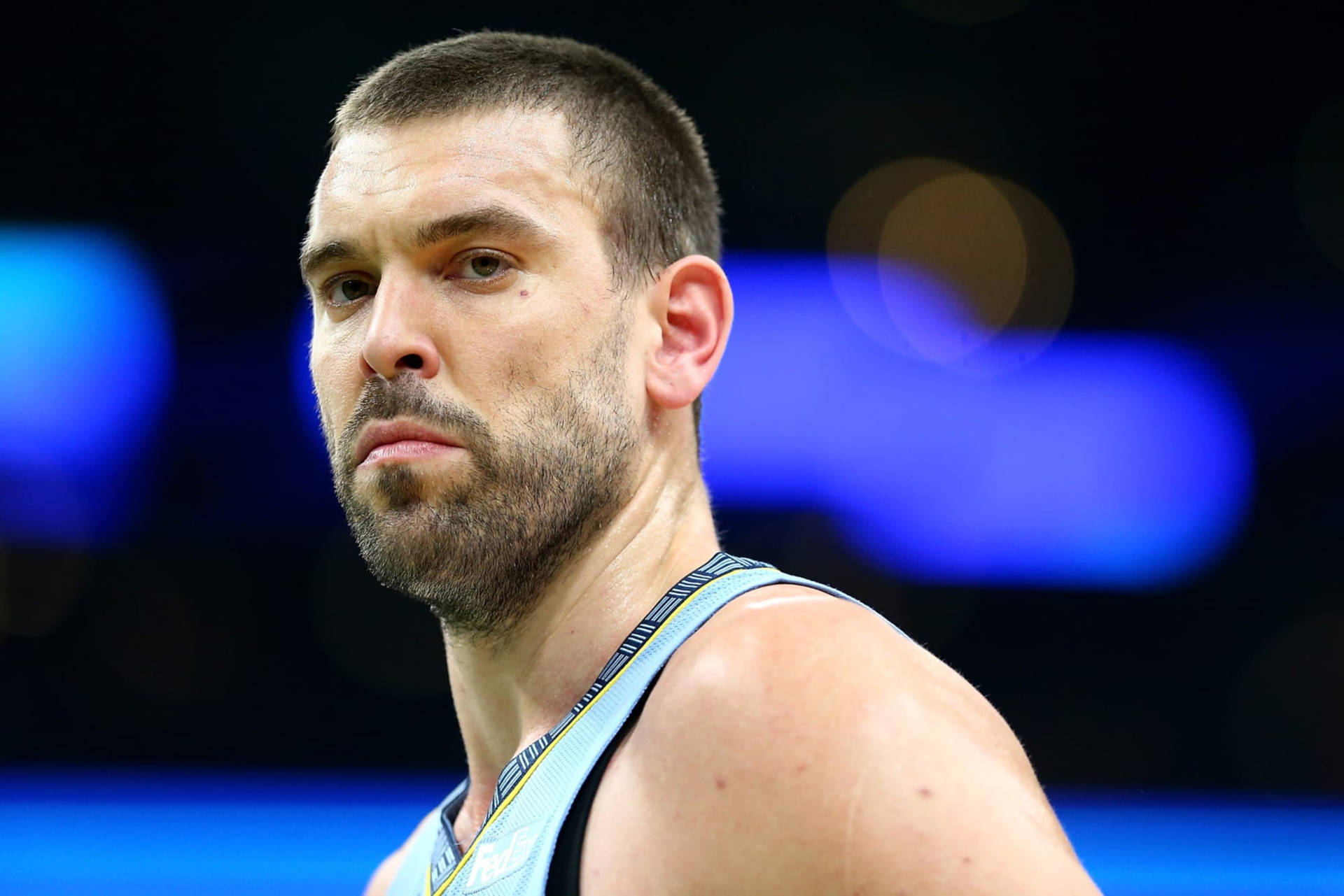 Marc Gasol Grizzlies Game Pose Background