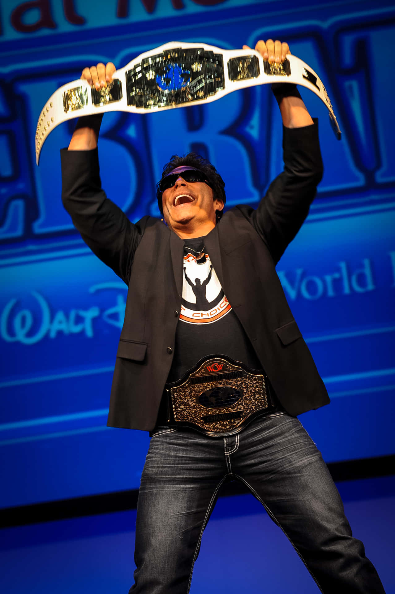 Marc Mero And His Championship Belt Background