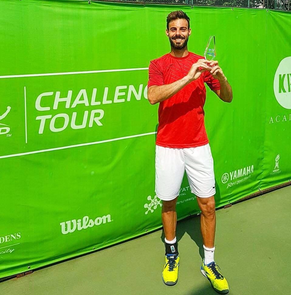 Marcel Granollers Holding Trophy Background