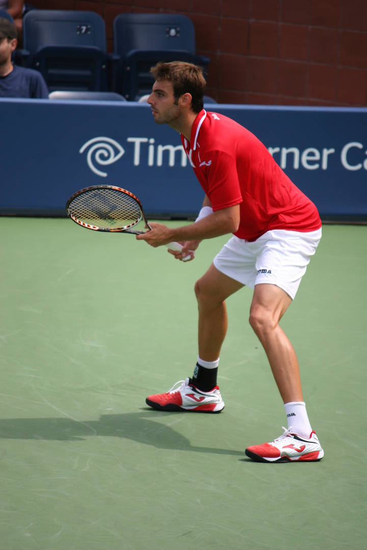 Marcel Granollers In A Ready Position