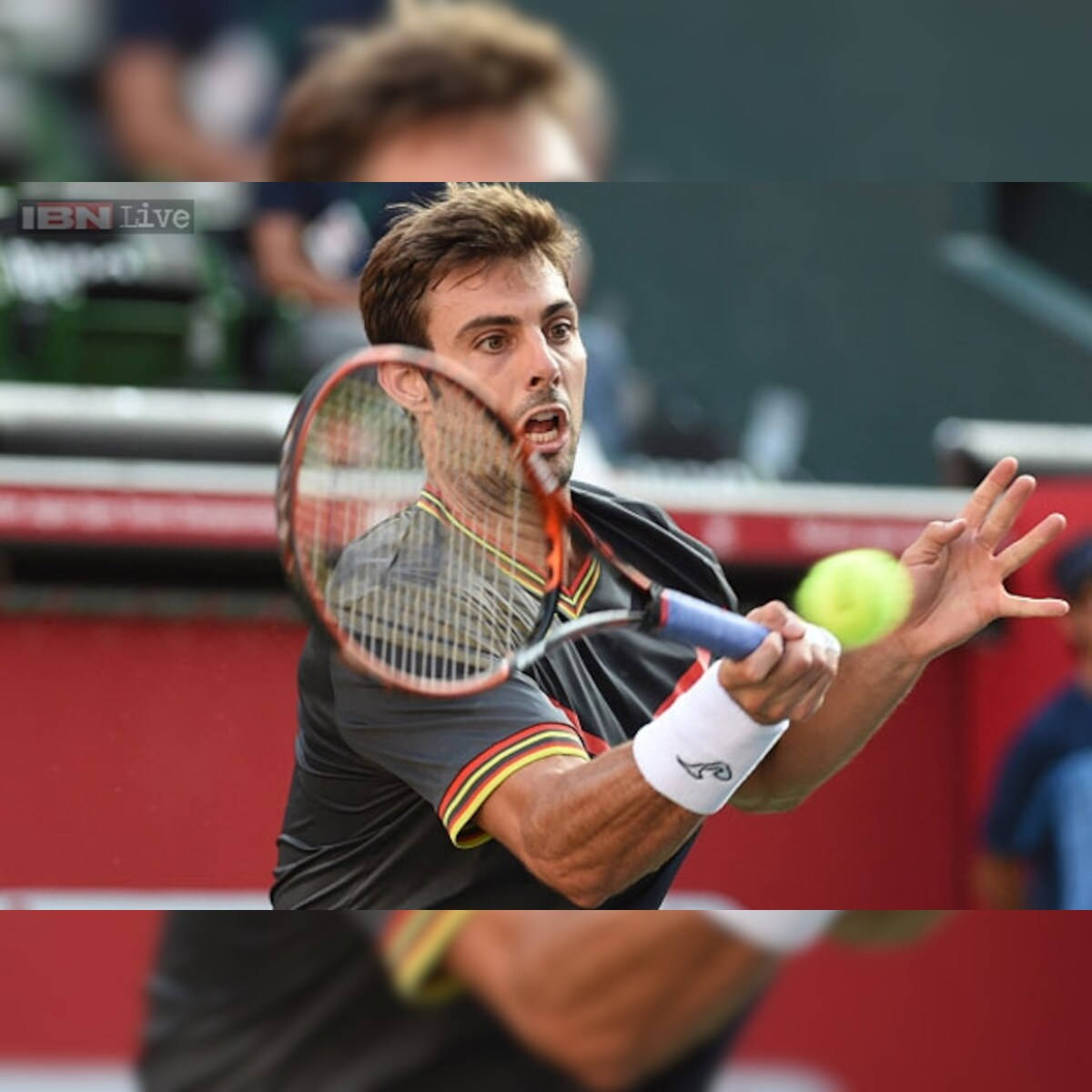 Marcel Granollers In Black Jersey Background