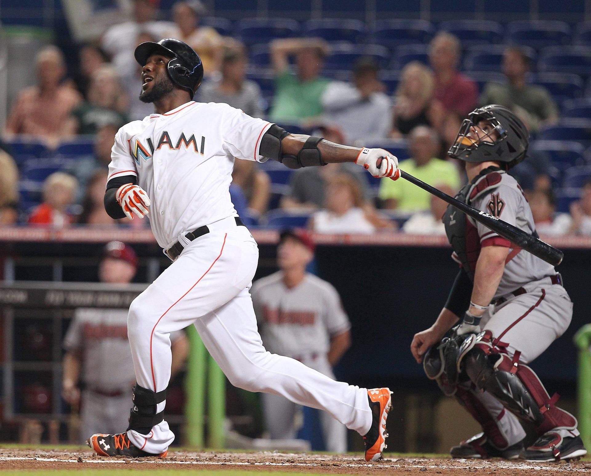 Marcell Ozuna With Catcher