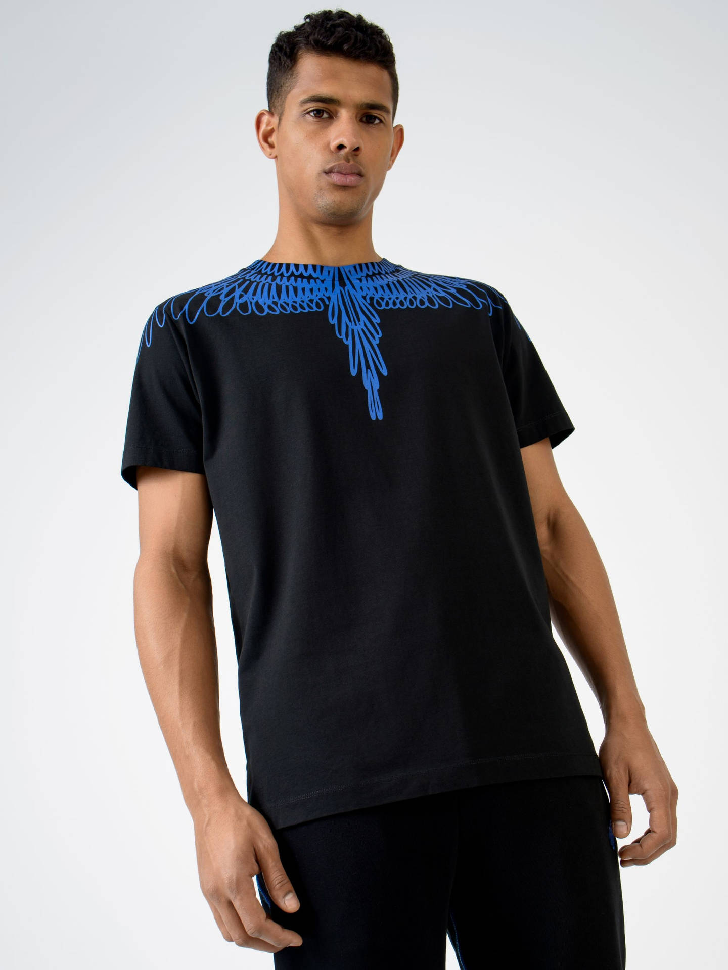 Marcelo Burlon Blue Wings Printed Shirt Background