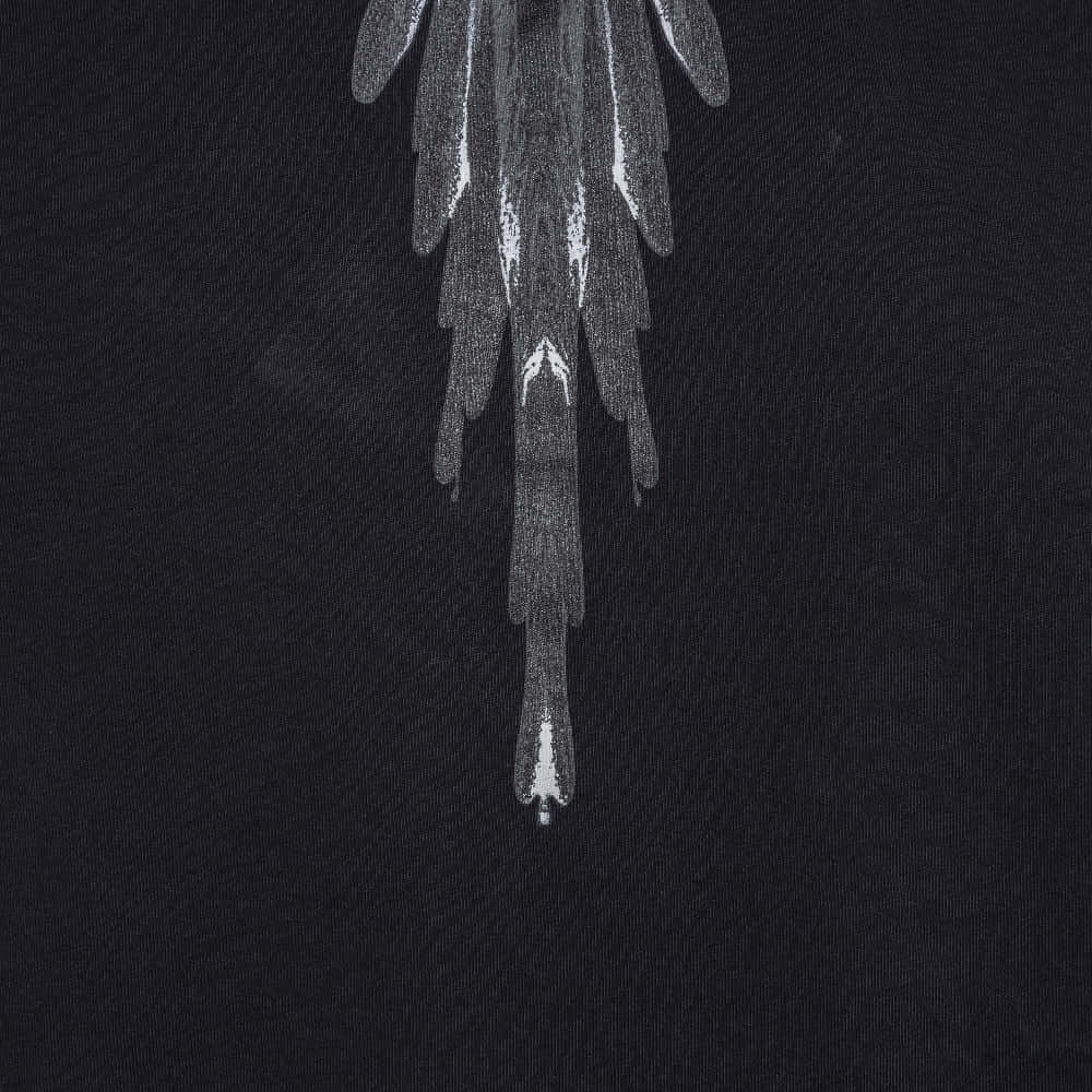 Marcelo Burlon Gray Wing Feather Background