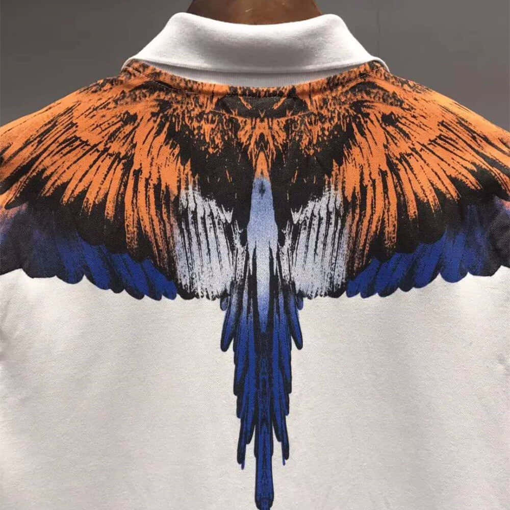 Marcelo Burlon Orange Collared Shirt Background