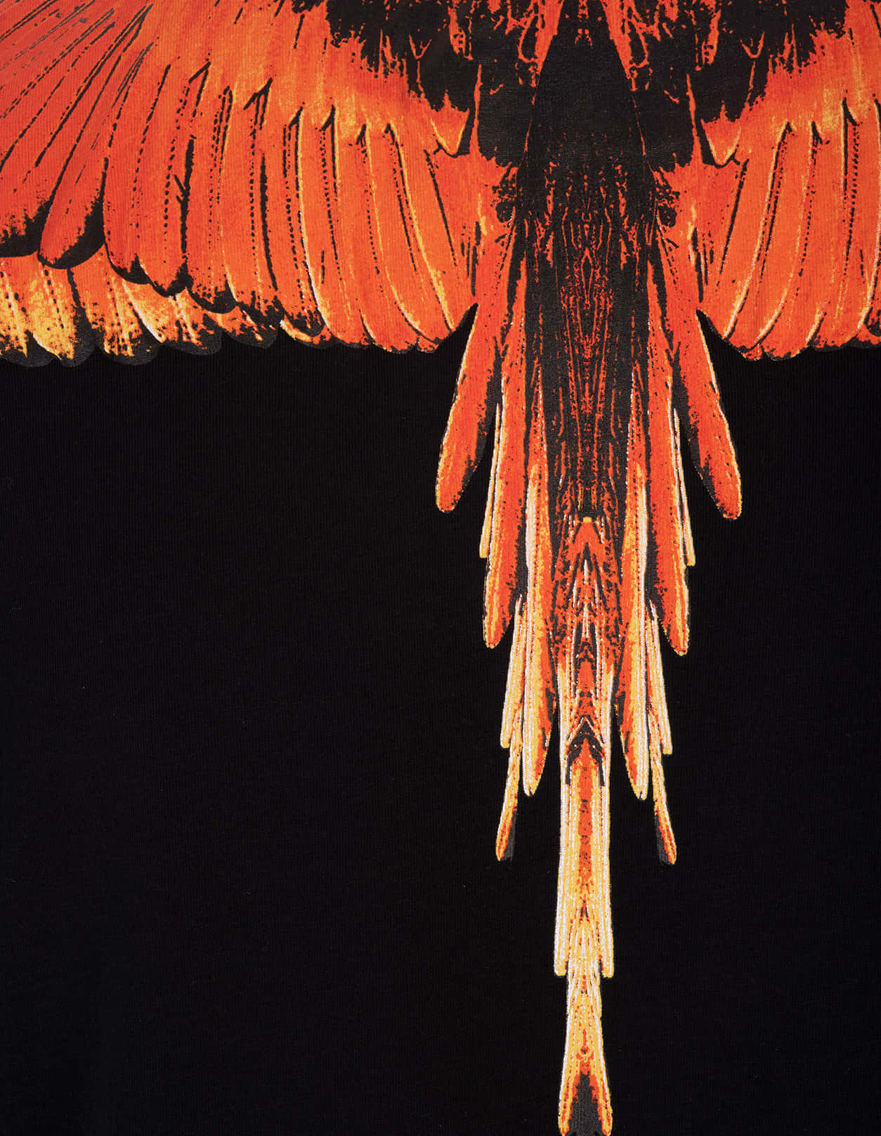 Marcelo Burlon Orange Wings Print Background