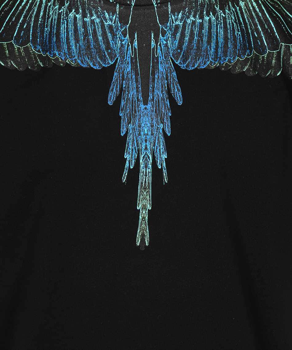 Marcelo Burlon Sparkly Blue Green Wings Background