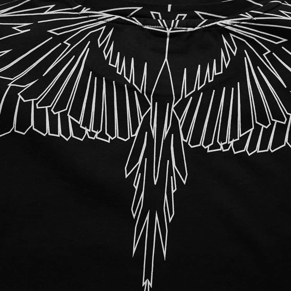 Marcelo Burlon White Wings Outline Background