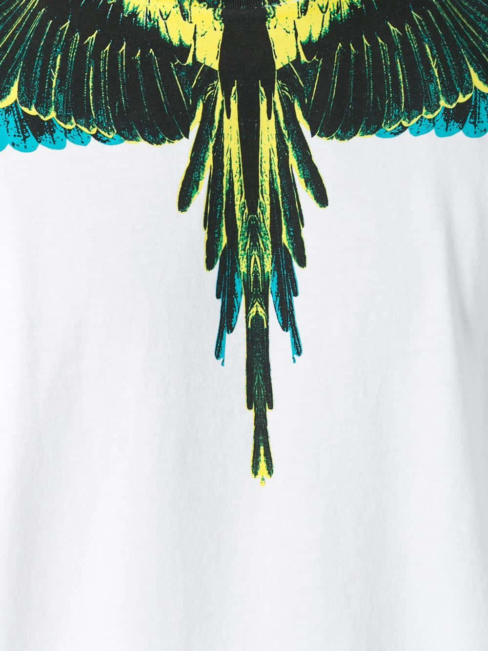 Marcelo Burlon Yellow Blue Wings White Background