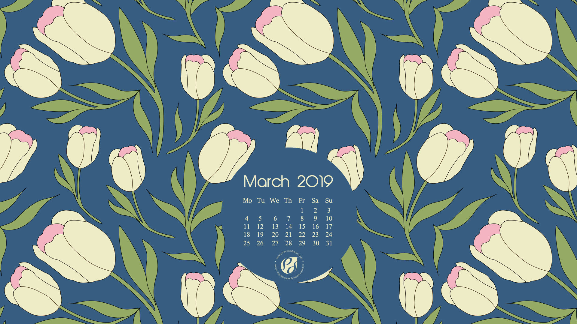 March 2019 Calendar Design Background