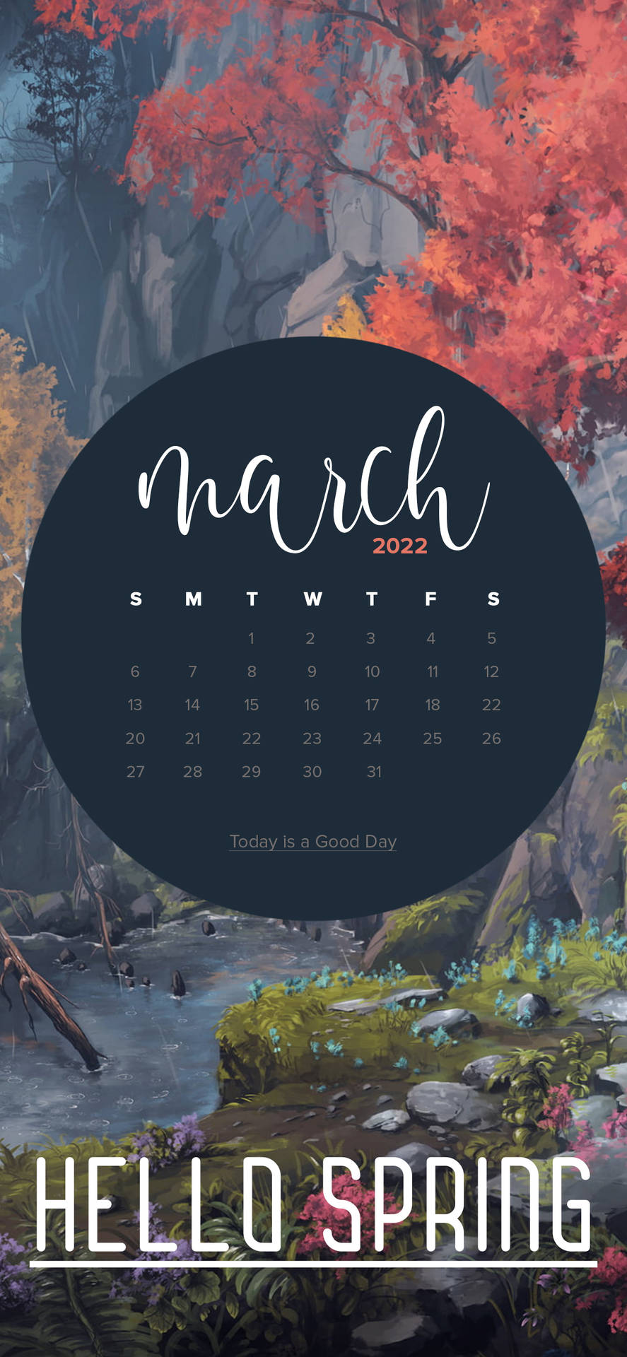 March 2022 Hello Spring Background