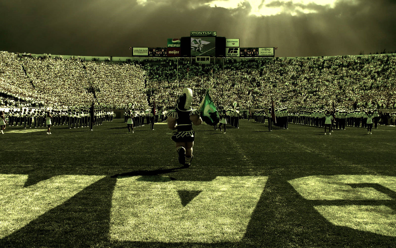 Marching Band Michigan State University Stadium Background