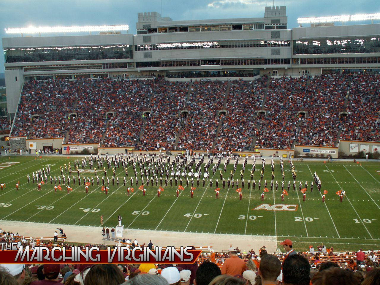 Marching Lane Stadium Virginia Tech Background