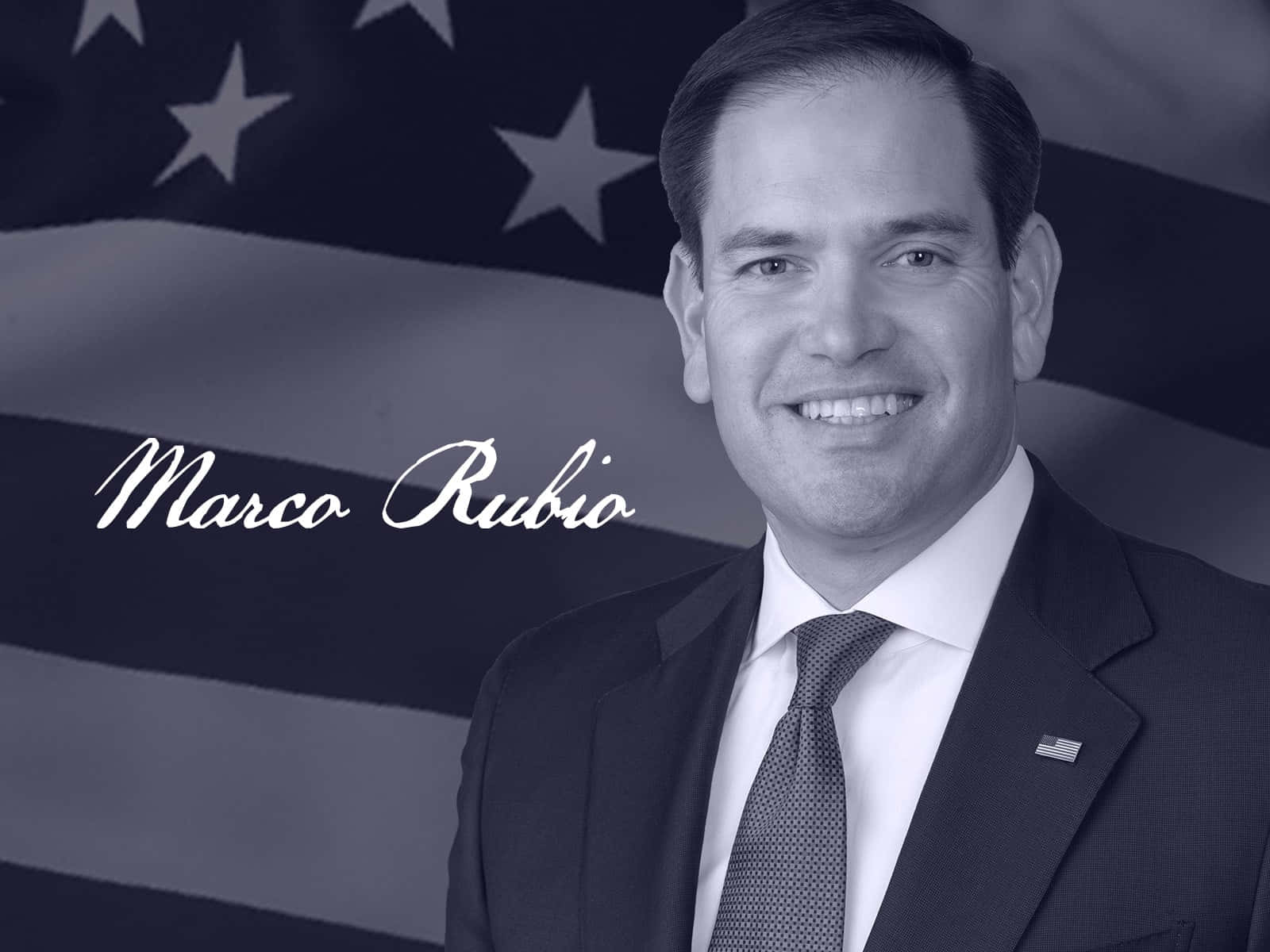 Marco Rubio Black And White Background