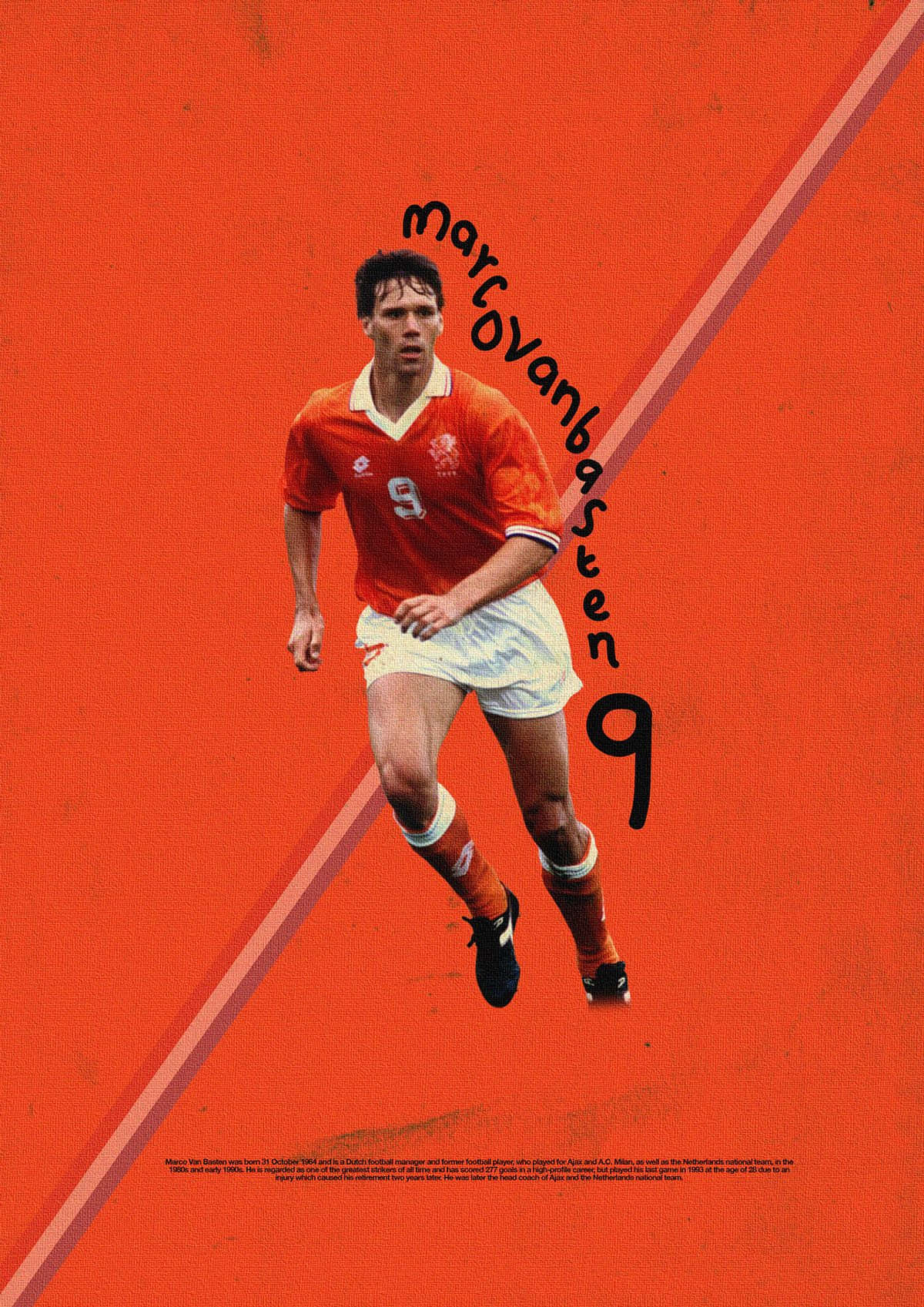 Marco Van Basten Diagonal Line Background