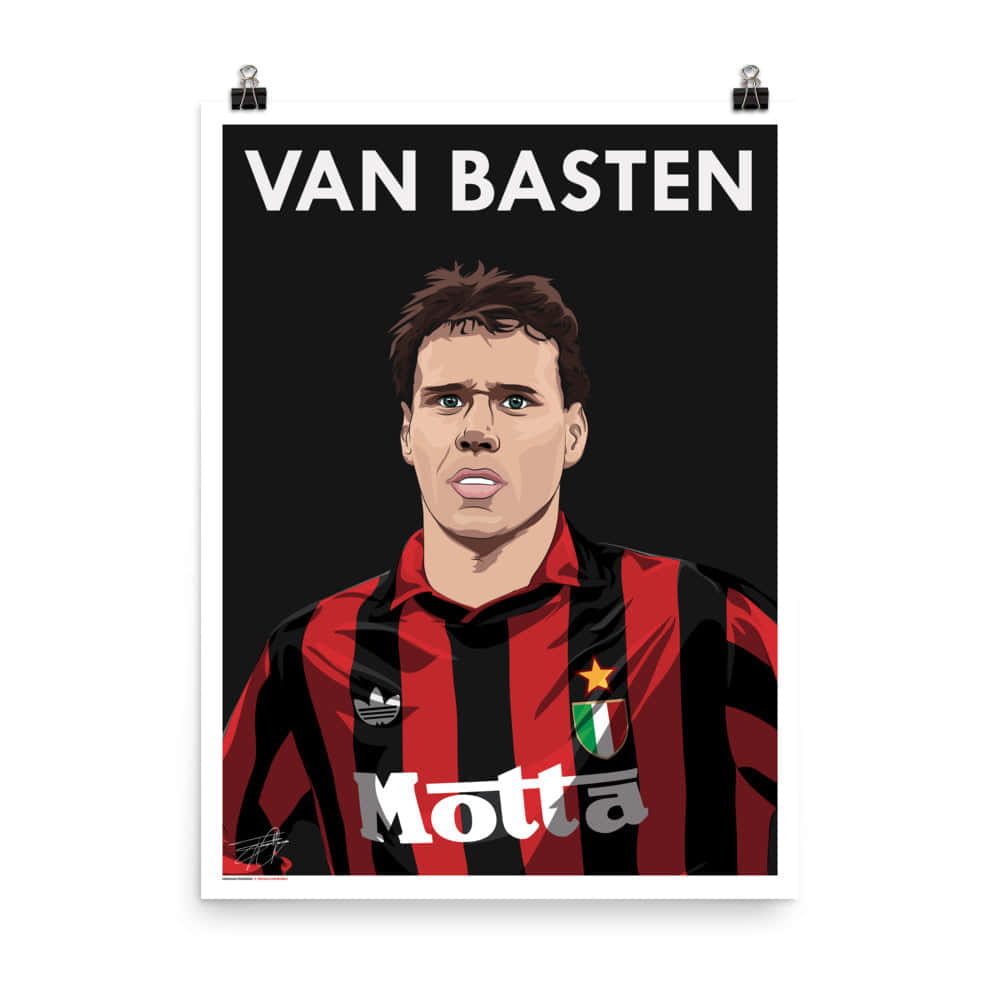 Marco Van Basten Graphic Illustration Background