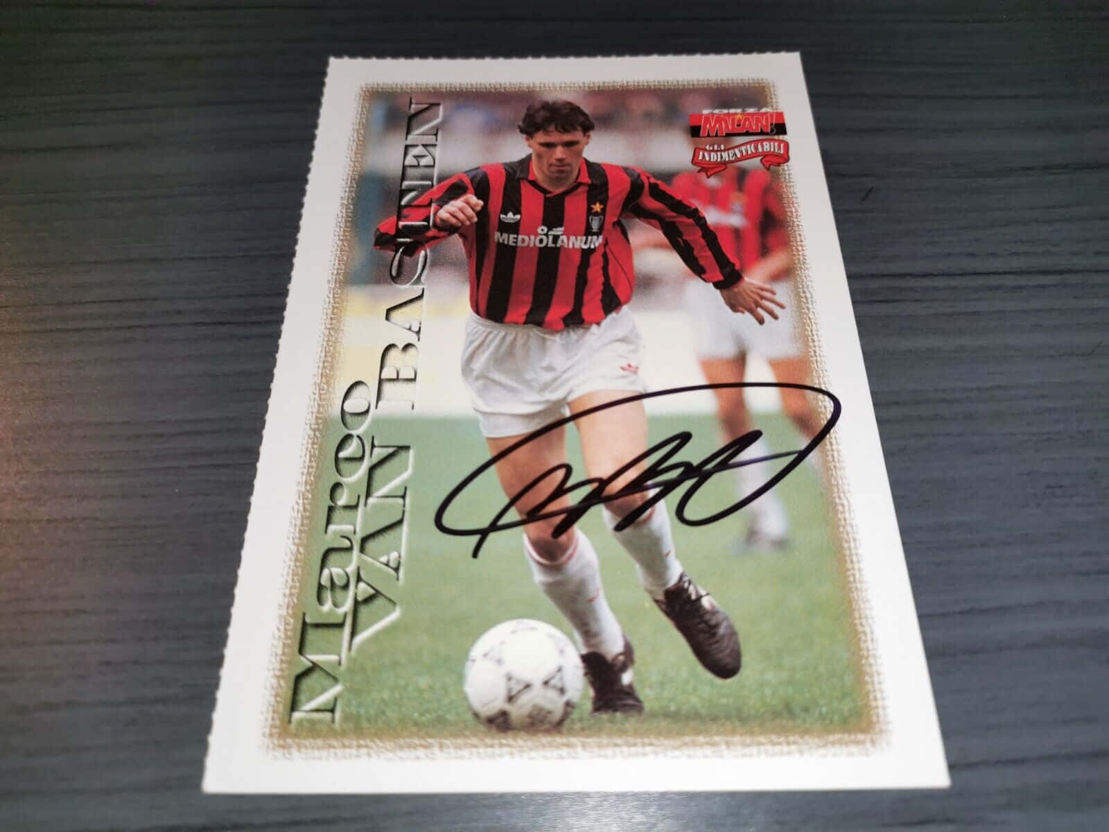 Marco Van Basten Signature Black Ink Background