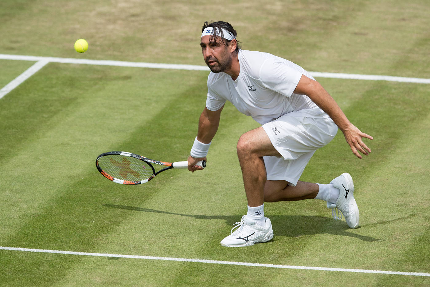 Marcos Baghdatis Looking At Ball Background