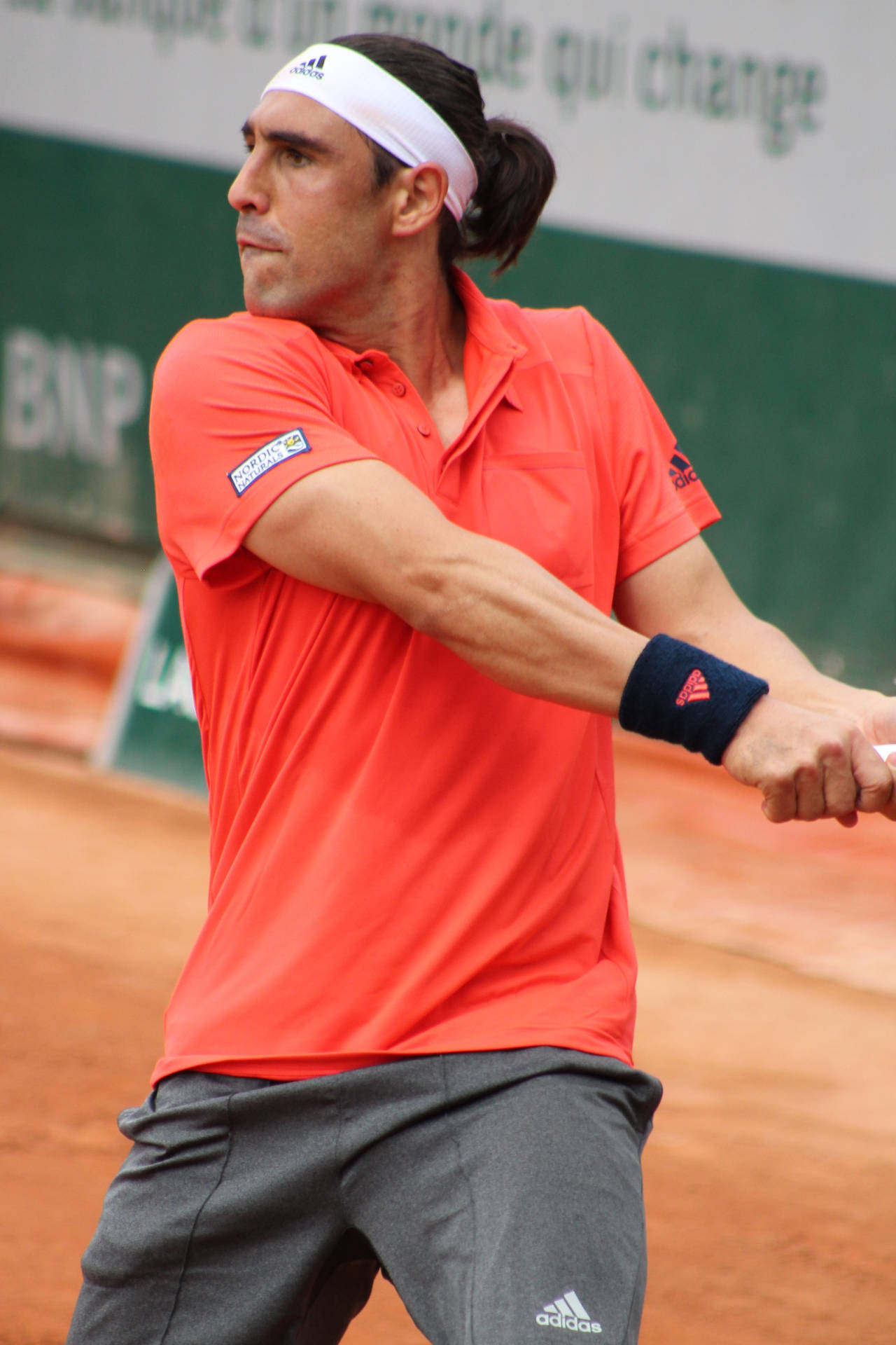 Marcos Baghdatis Orange Adidas Top